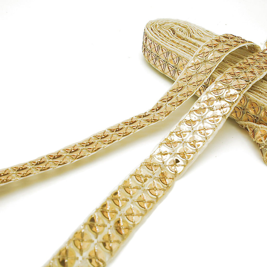 GOLD SEQUIN  TRIM - sarahi.NYC