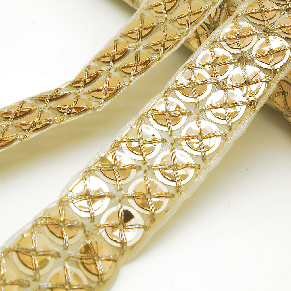 GOLD SEQUIN  TRIM - sarahi.NYC