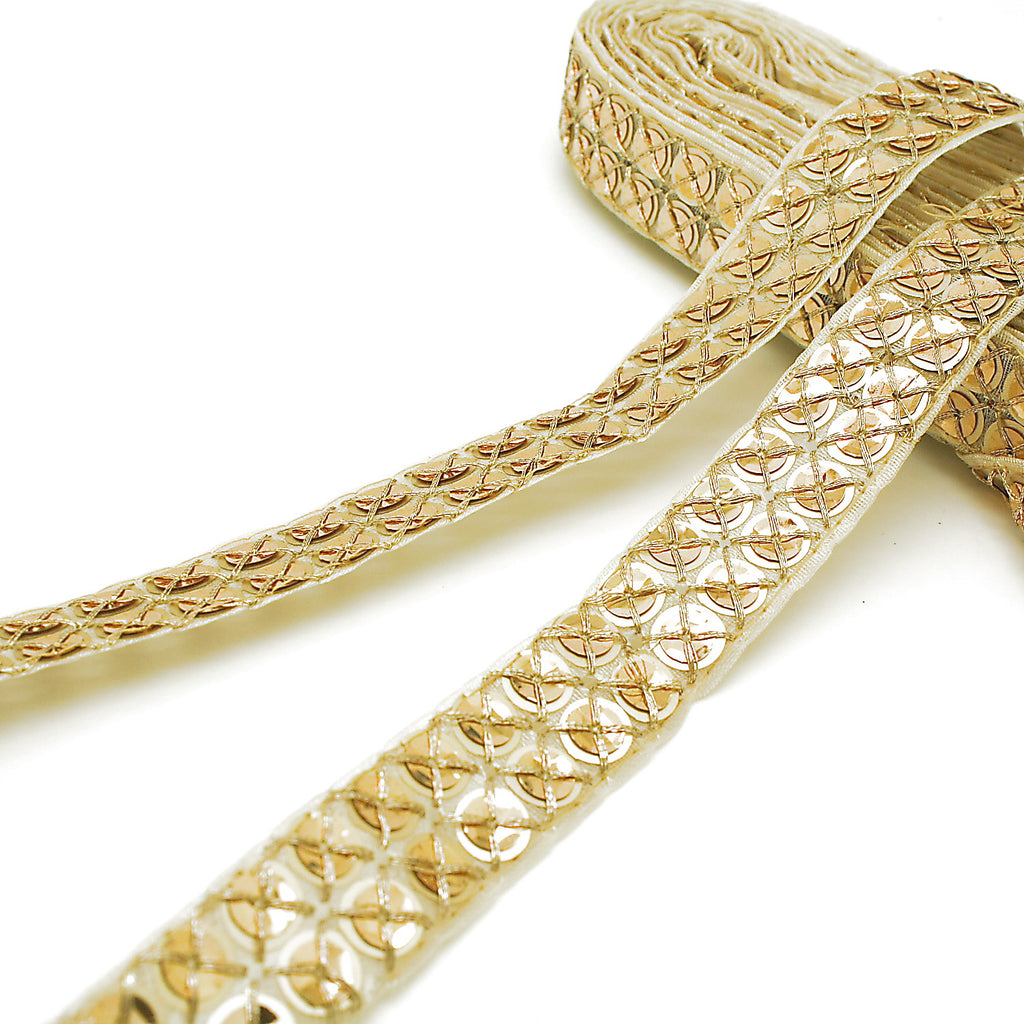 GOLD SEQUIN  TRIM - sarahi.NYC