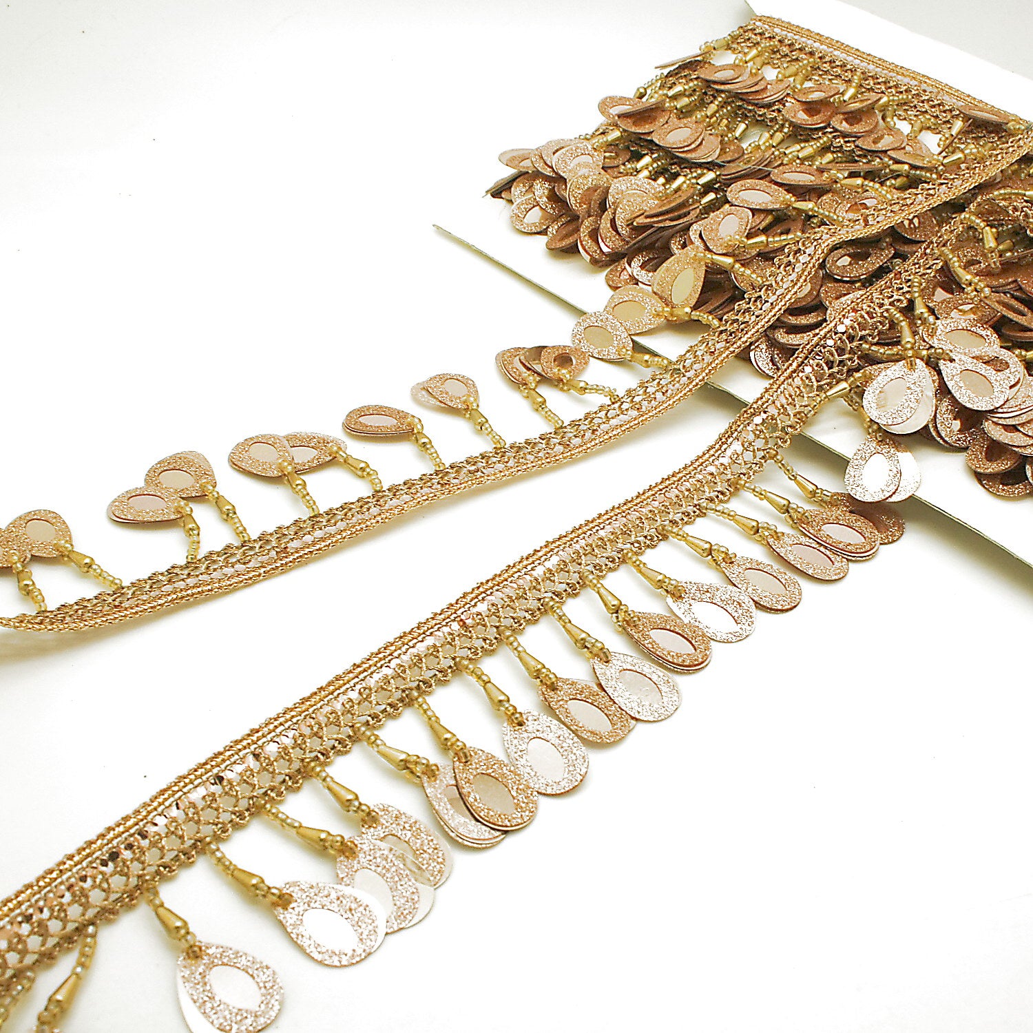 GOLD FRINGE BEADED TRIM - SARAHI.NYC