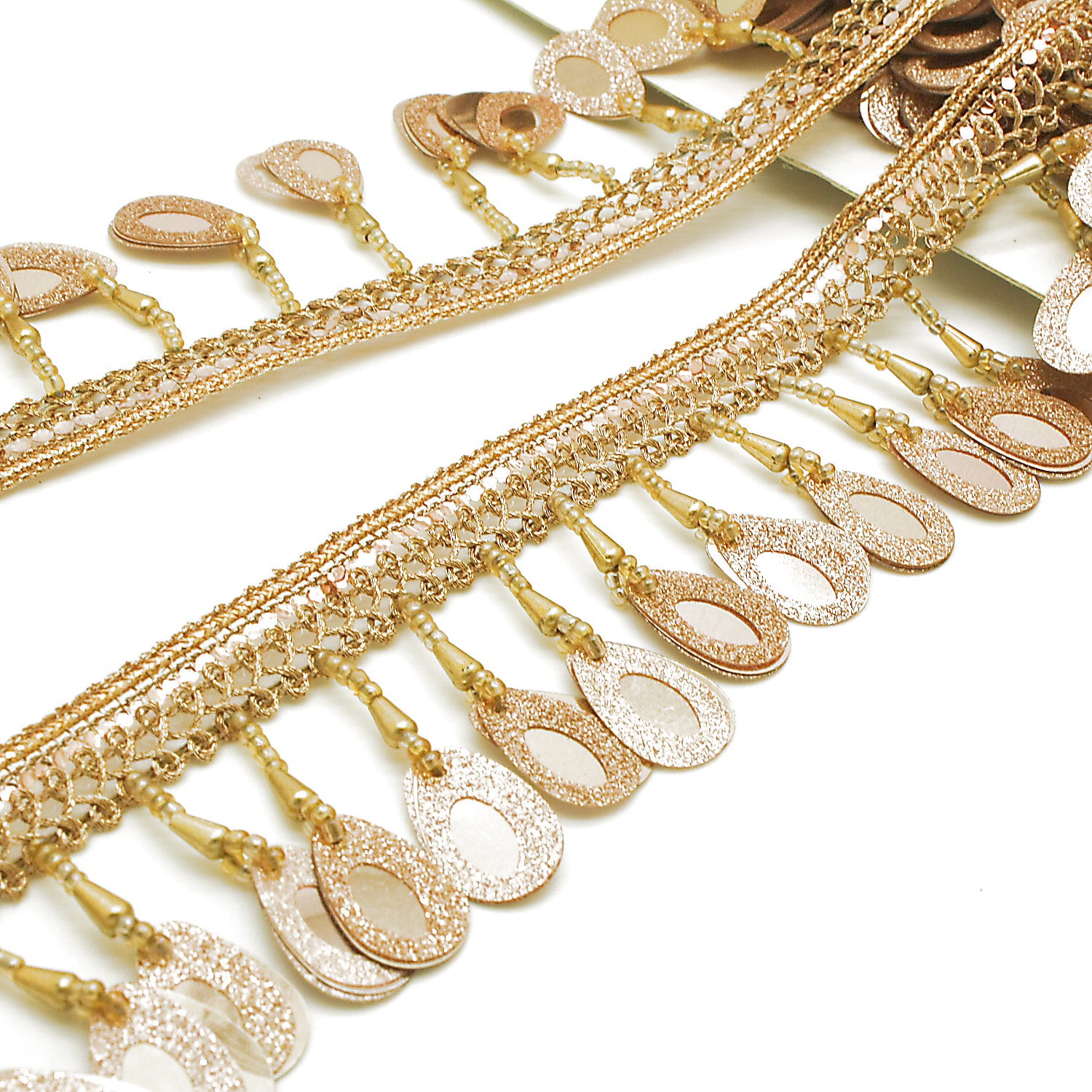 GOLD FRINGE BEADED TRIM - SARAHI.NYC