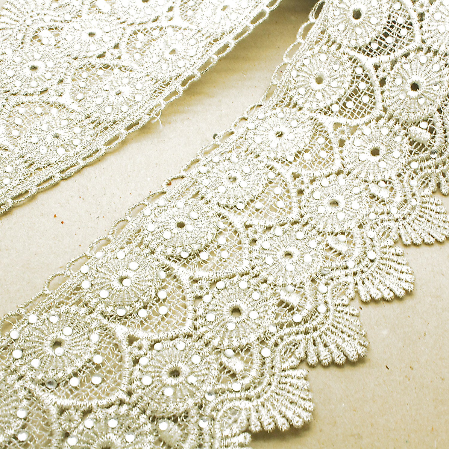 SILVER LACE RHINESTONE TRIM - sarahi.NYC