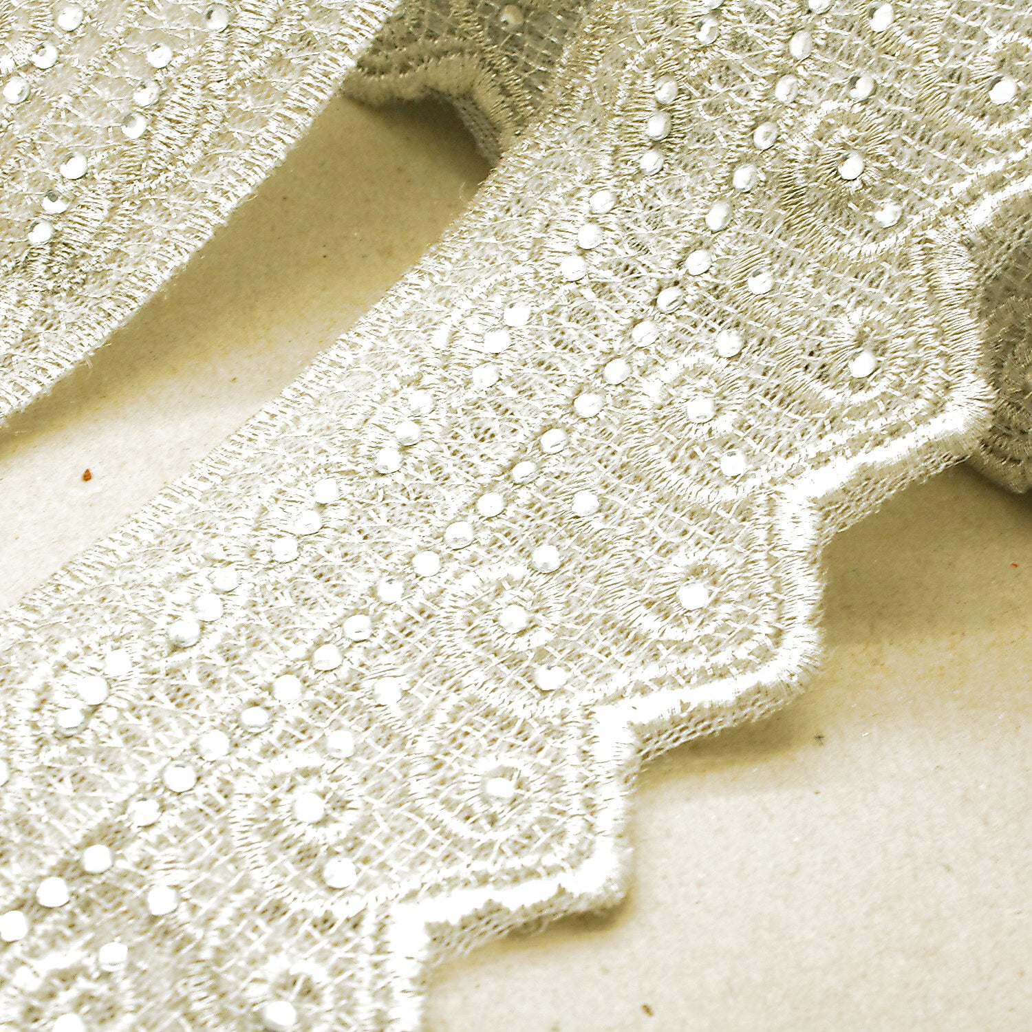 SILVER LACE RHINESTONE TRIM - sarahi.NYC