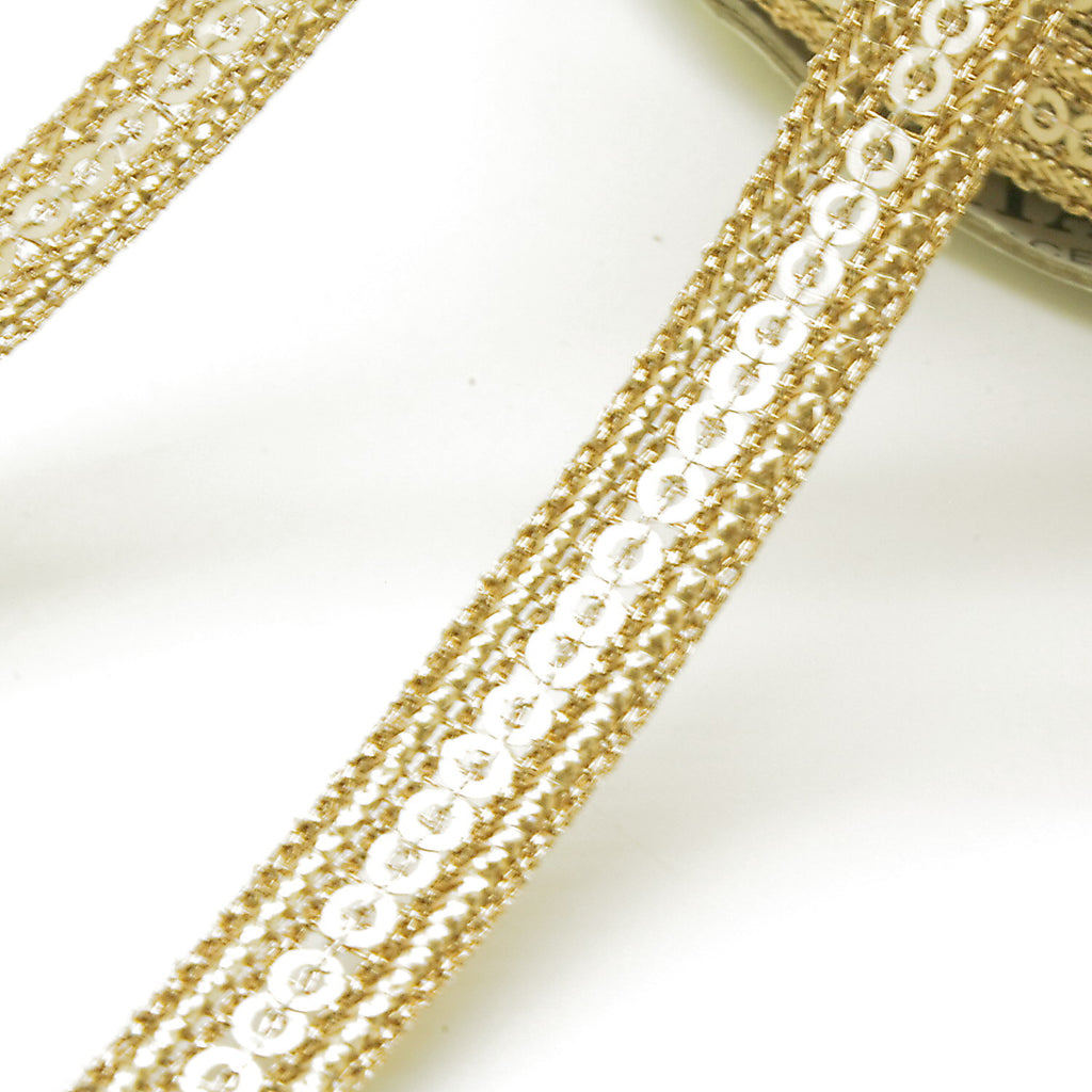 GOLD SEQUIN TRIM - sarahi.NYC