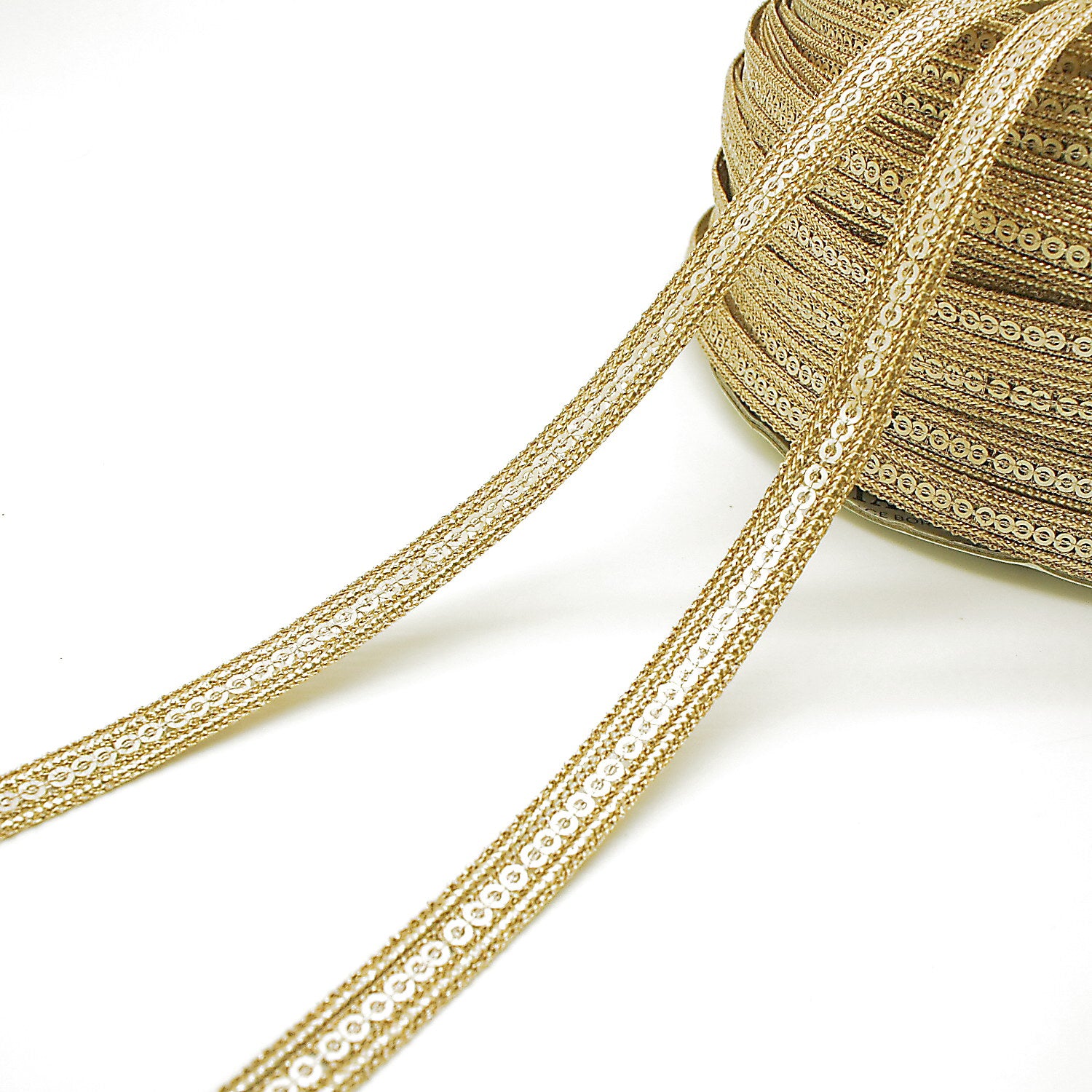 GOLD SEQUIN TRIM - sarahi.NYC