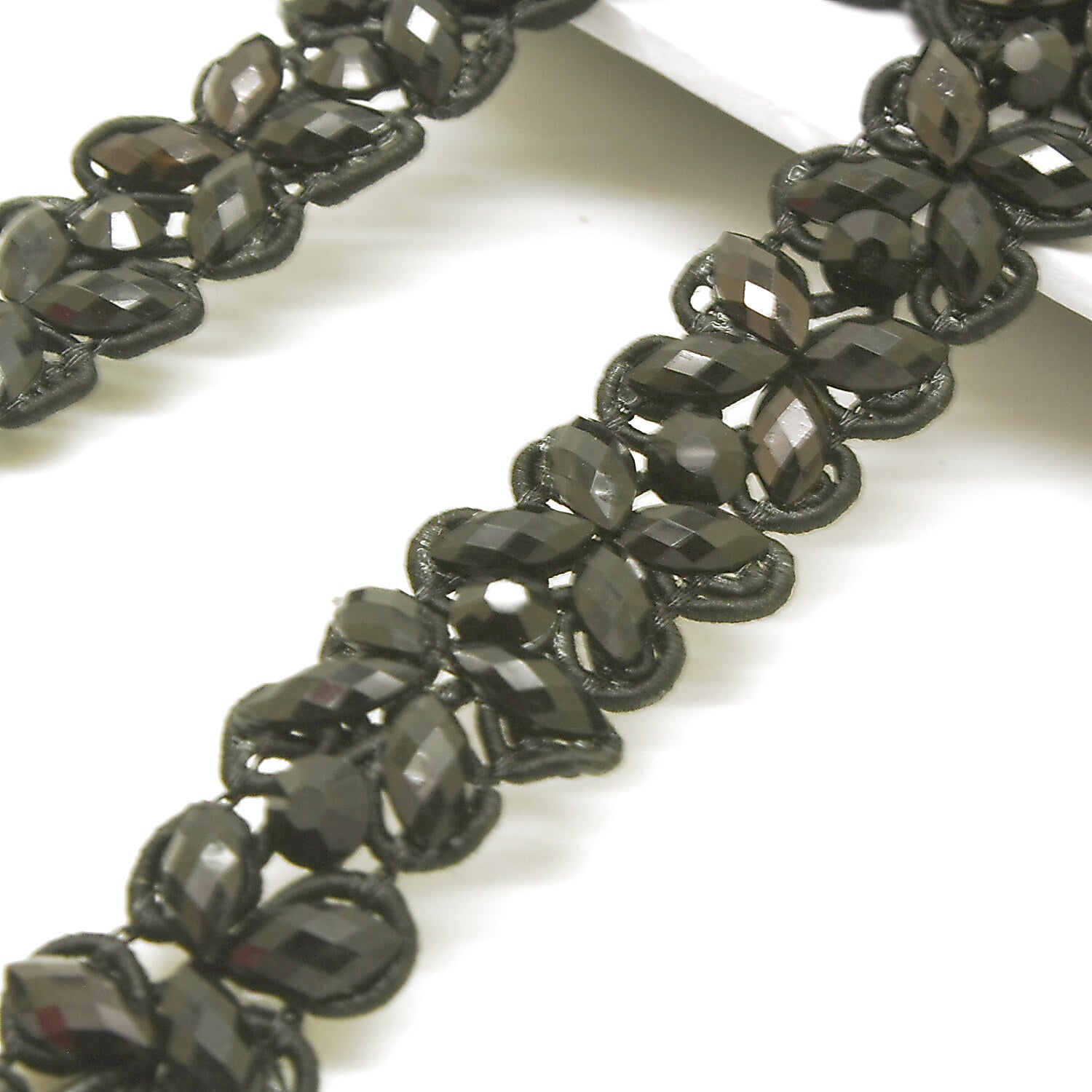 BLACK RHINESTONE TRIM - sarahi.NYC
