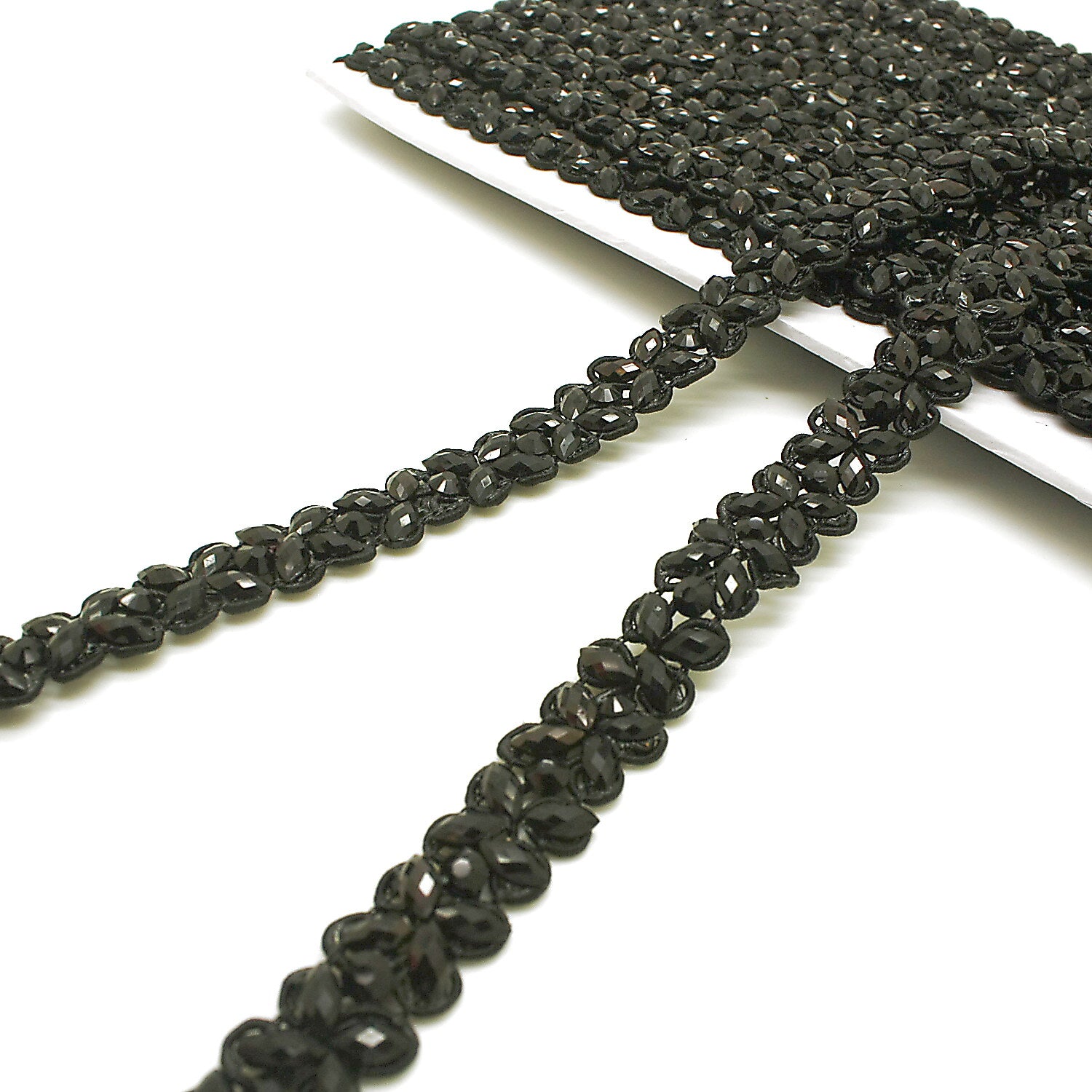 BLACK RHINESTONE TRIM - sarahi.NYC