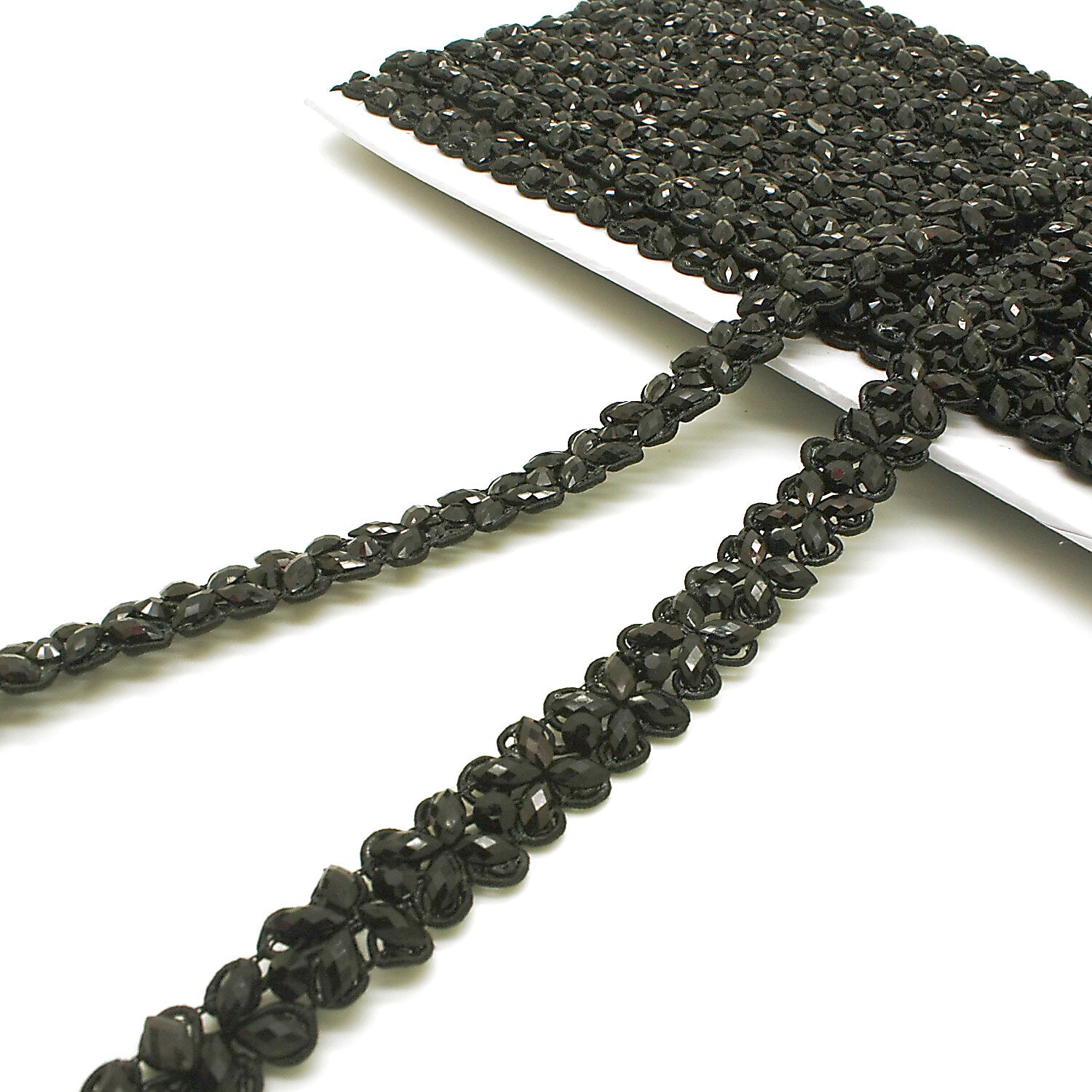 BLACK RHINESTONE TRIM - sarahi.NYC
