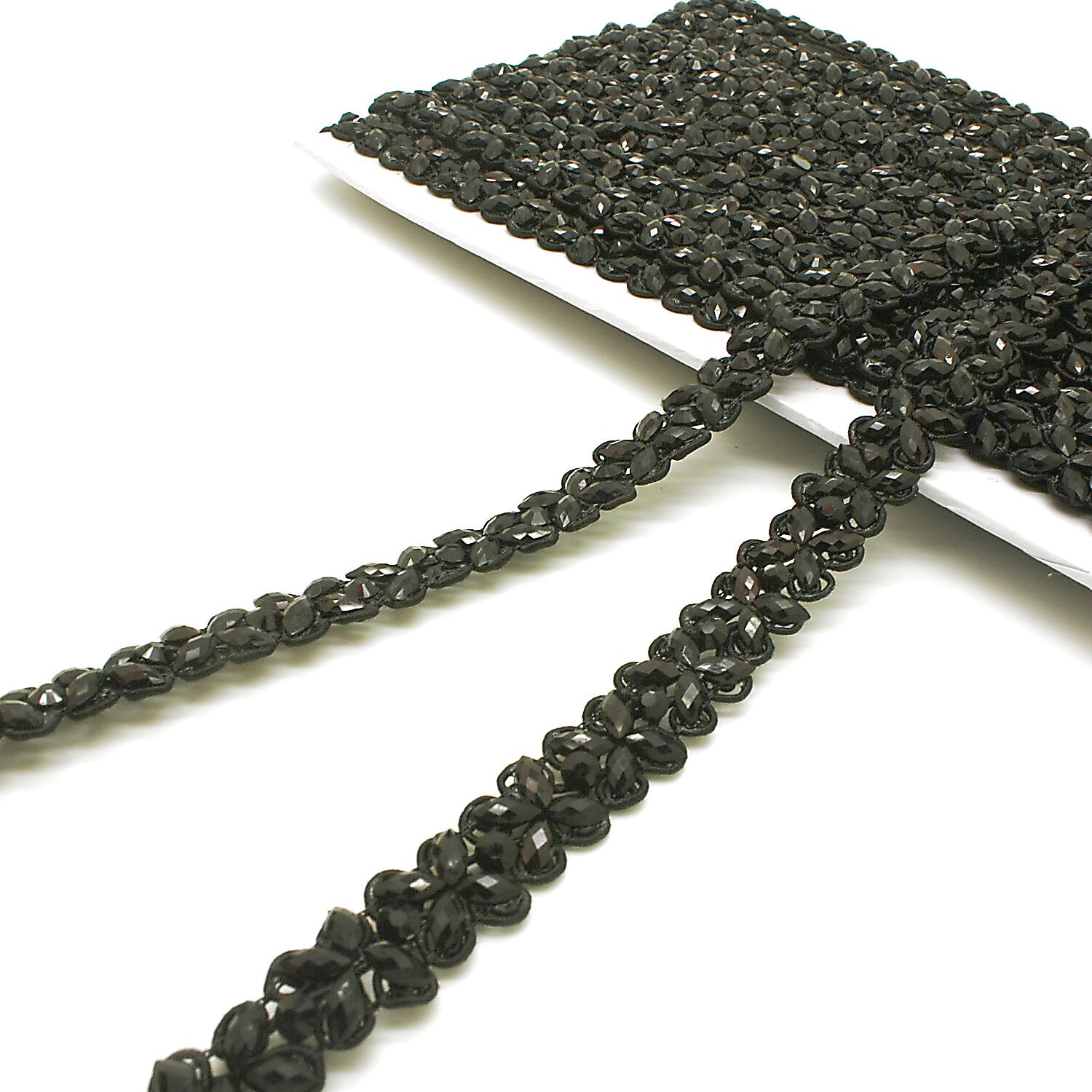 BLACK RHINESTONE TRIM - sarahi.NYC