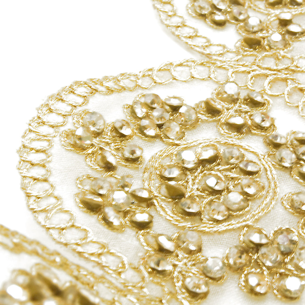 GOLD CIRCLE STONE TRIM - sarahi.NYC