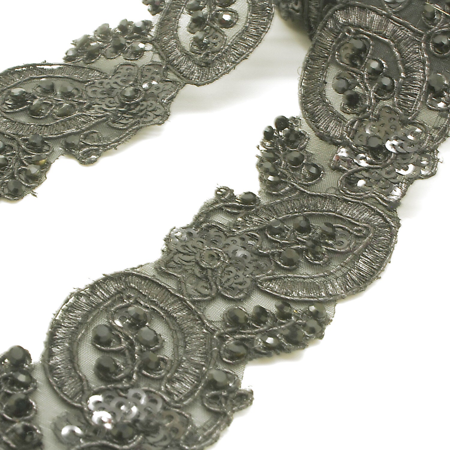 BLACK RHINESTONE TRIM - sarahi.NYC
