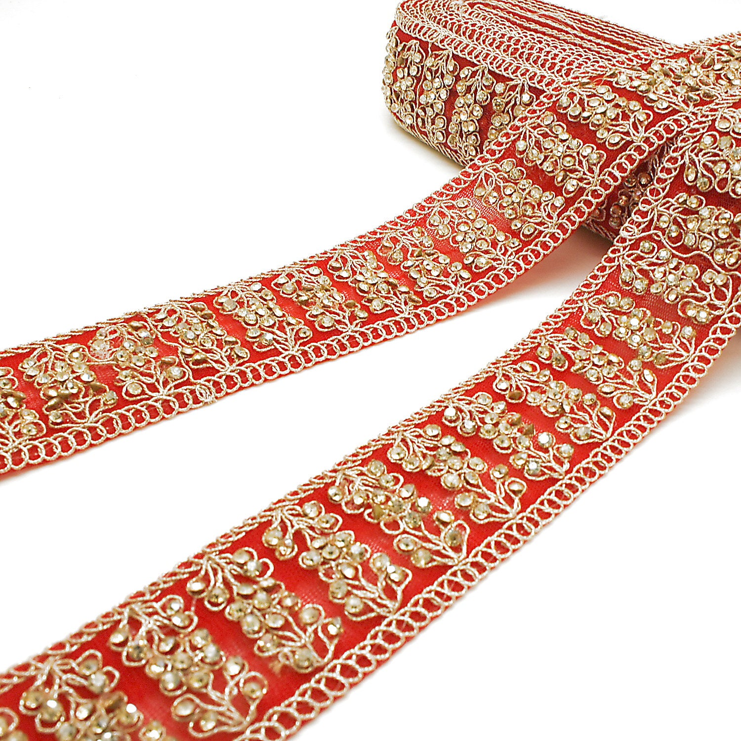 RED GOLD STONE TRIM - SARAHI.NYC