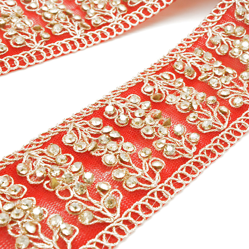 RED GOLD STONE TRIM - SARAHI.NYC