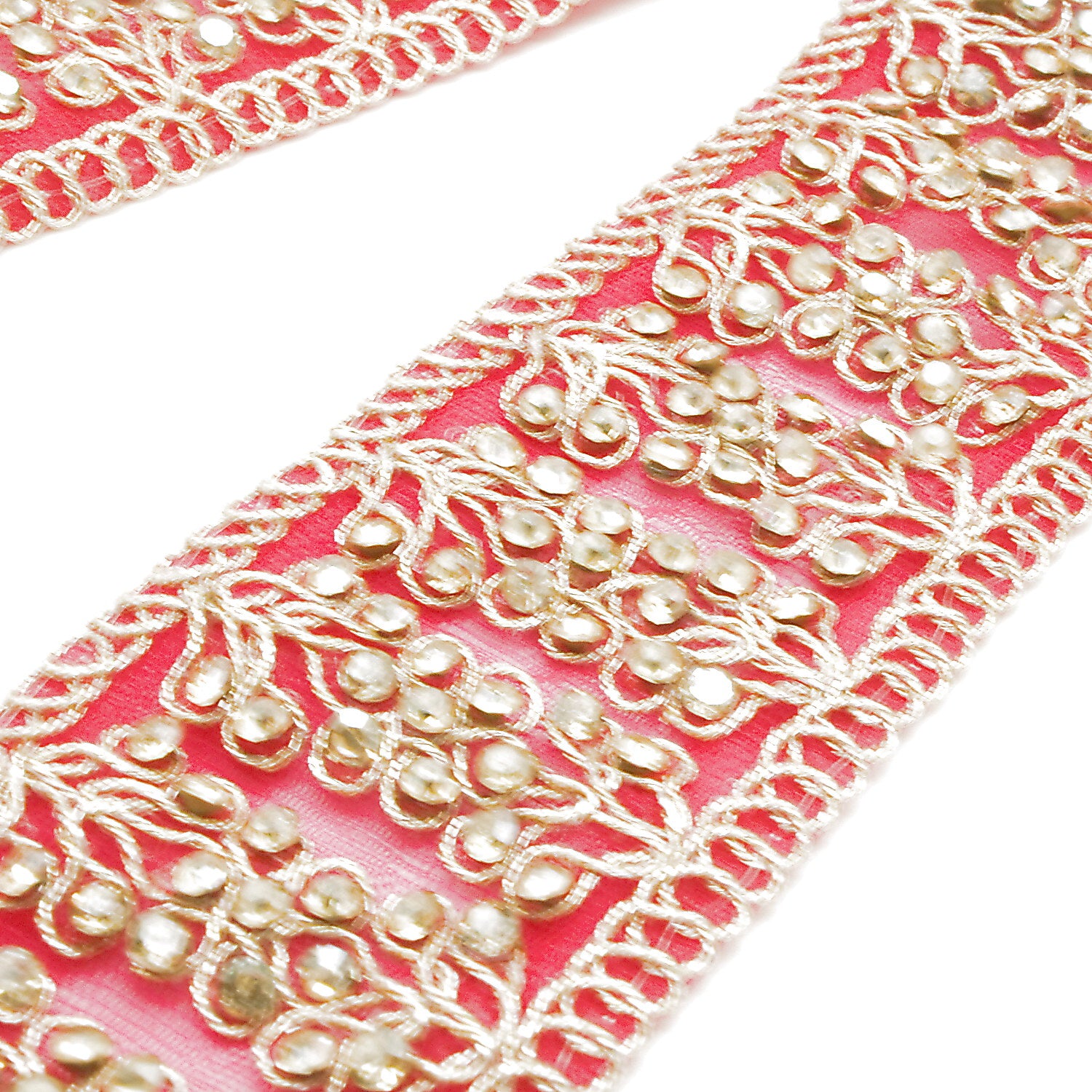 HOT PINK GOLD STONE TRIM - SARAHI.NYC