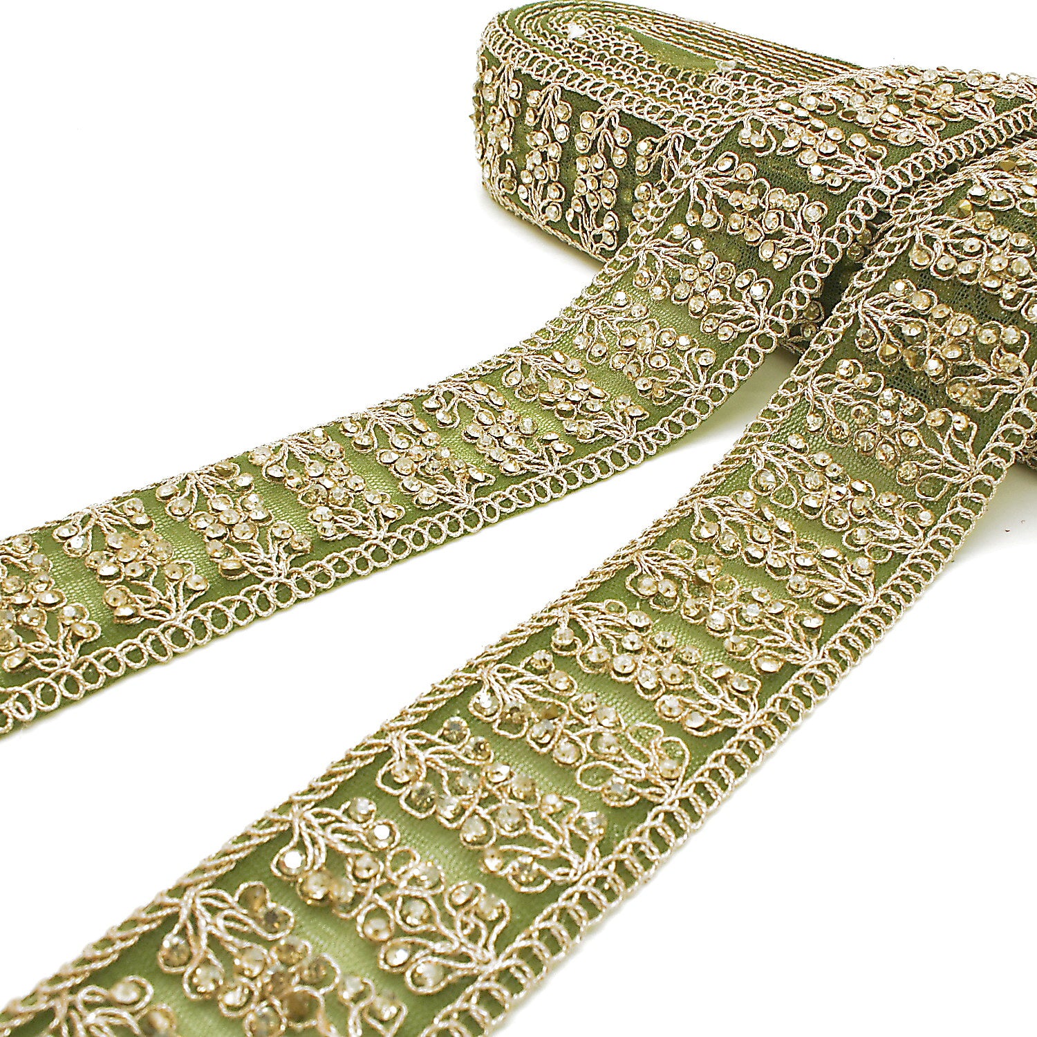 OLIVE GOLD STONE TRIM - SARAHI.NYC