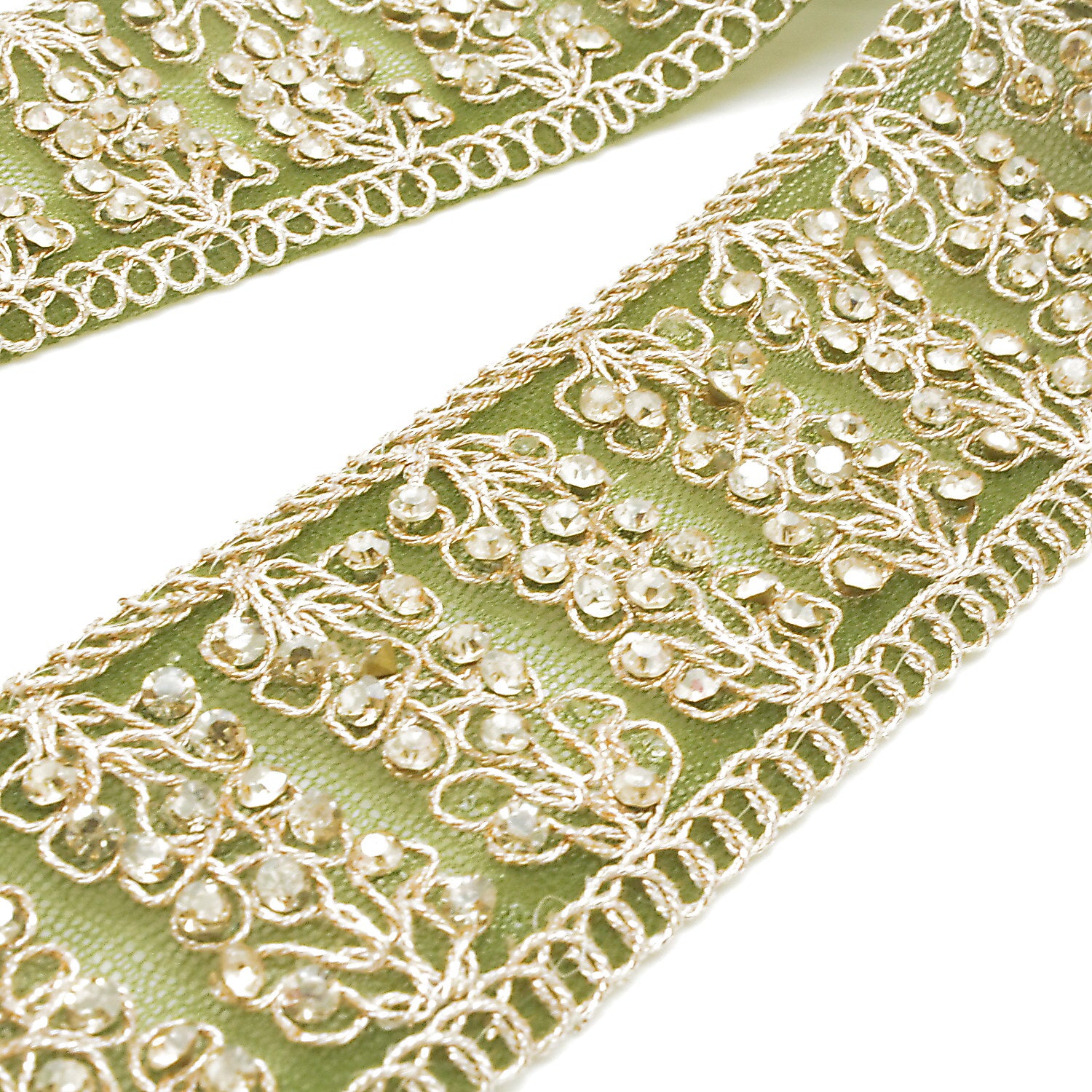 OLIVE GOLD STONE TRIM - SARAHI.NYC