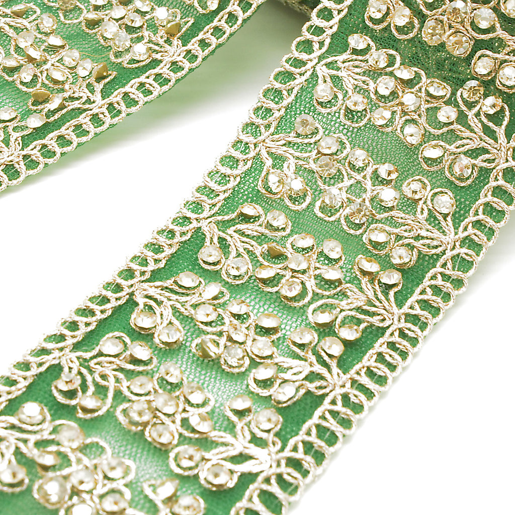GREEN GOLD STONE TRIM - SARAHI.NYC