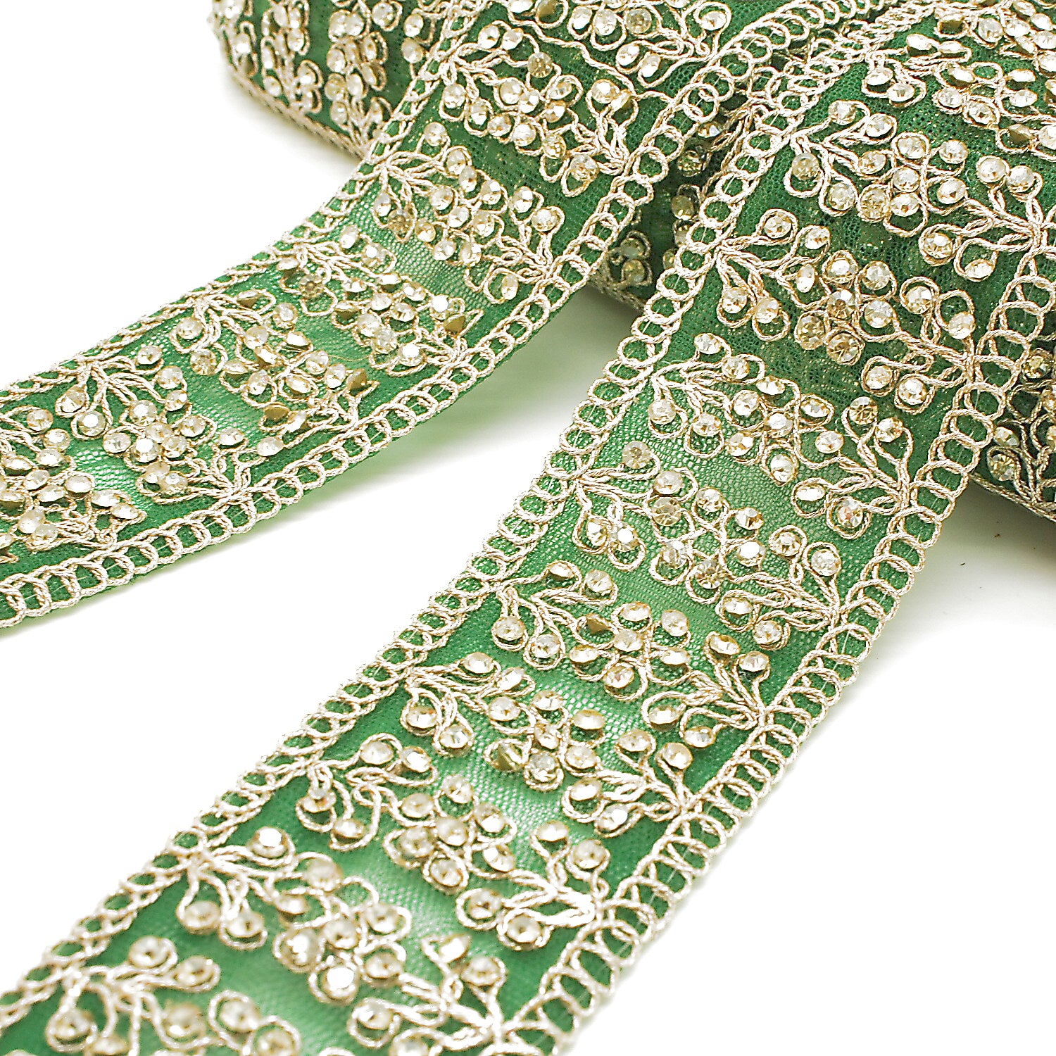 GREEN GOLD STONE TRIM - SARAHI.NYC