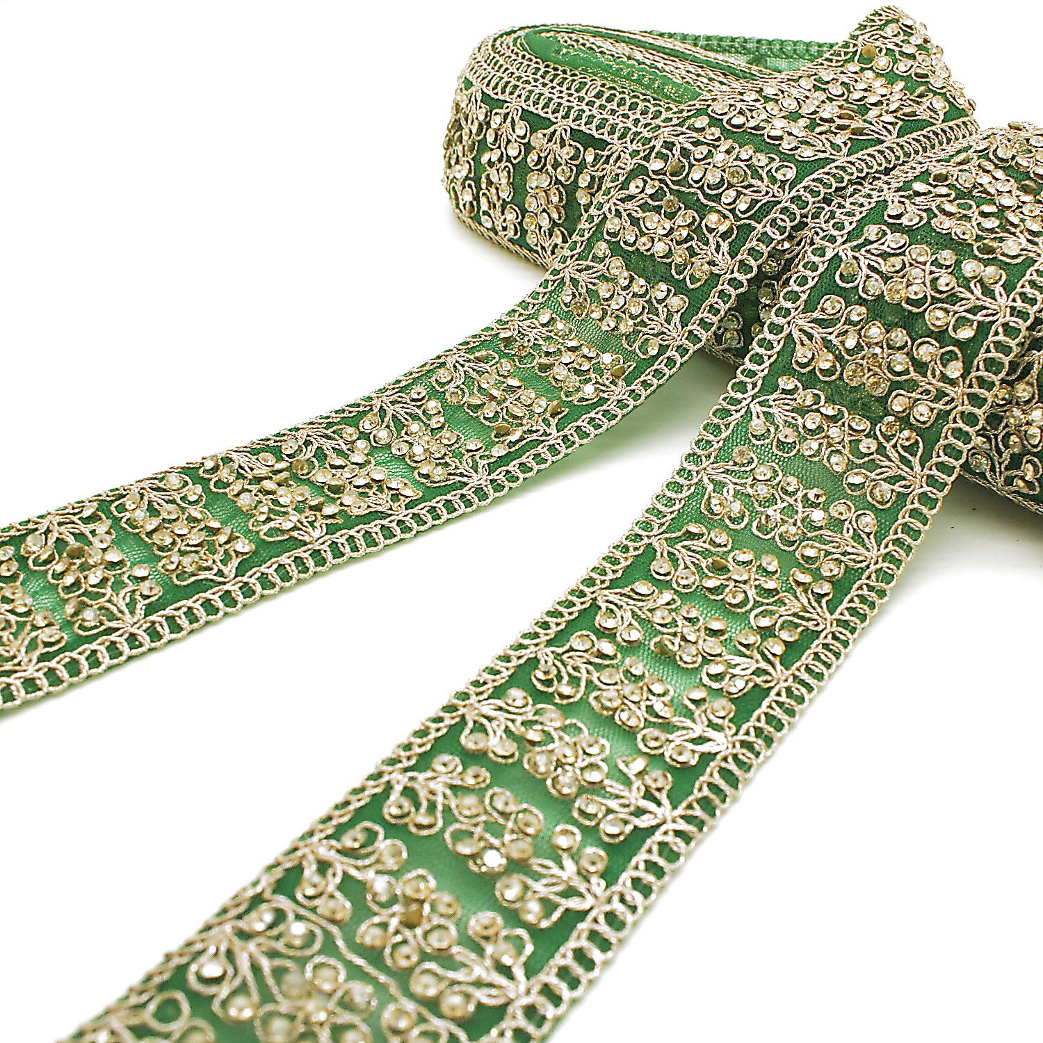 GREEN GOLD STONE TRIM - SARAHI.NYC