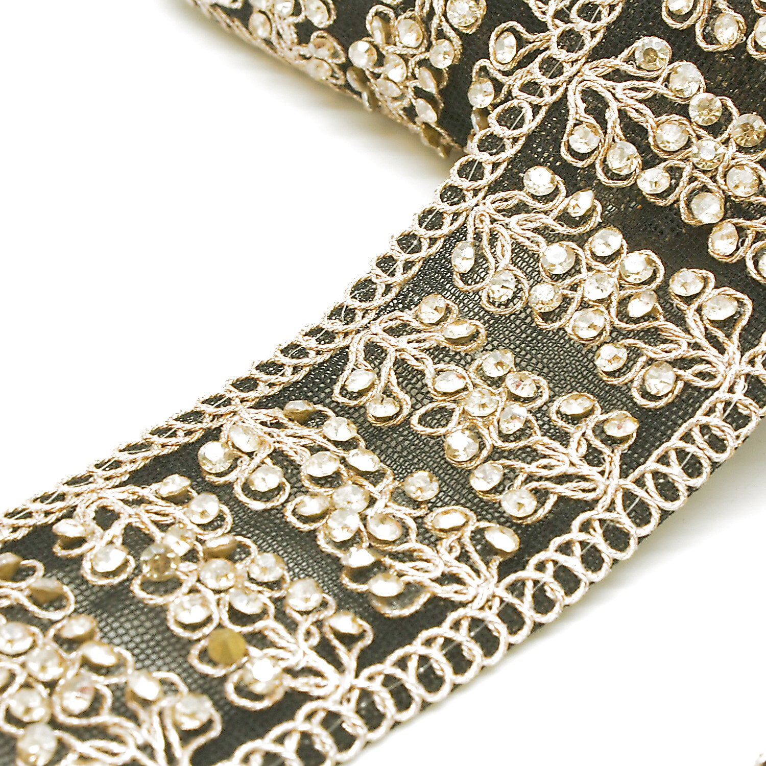 BLACK GREEN GOLD STONE TRIM - SARAHI.NYC