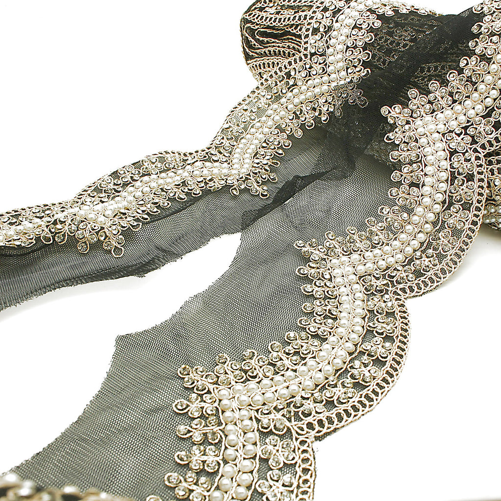 BLACK PEARL STONE EDGING TRIM - sarahi.NYC