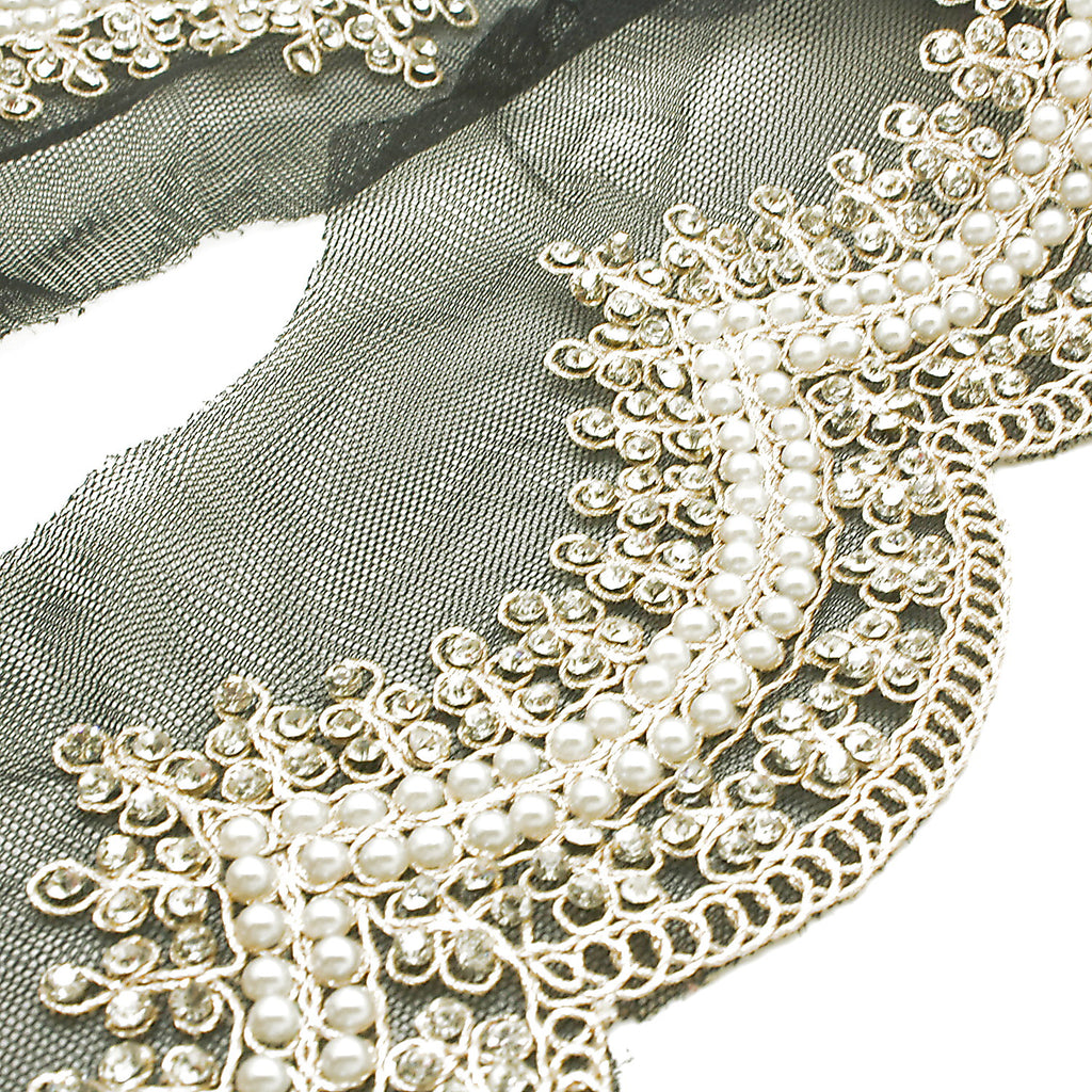 BLACK PEARL STONE EDGING TRIM - sarahi.NYC