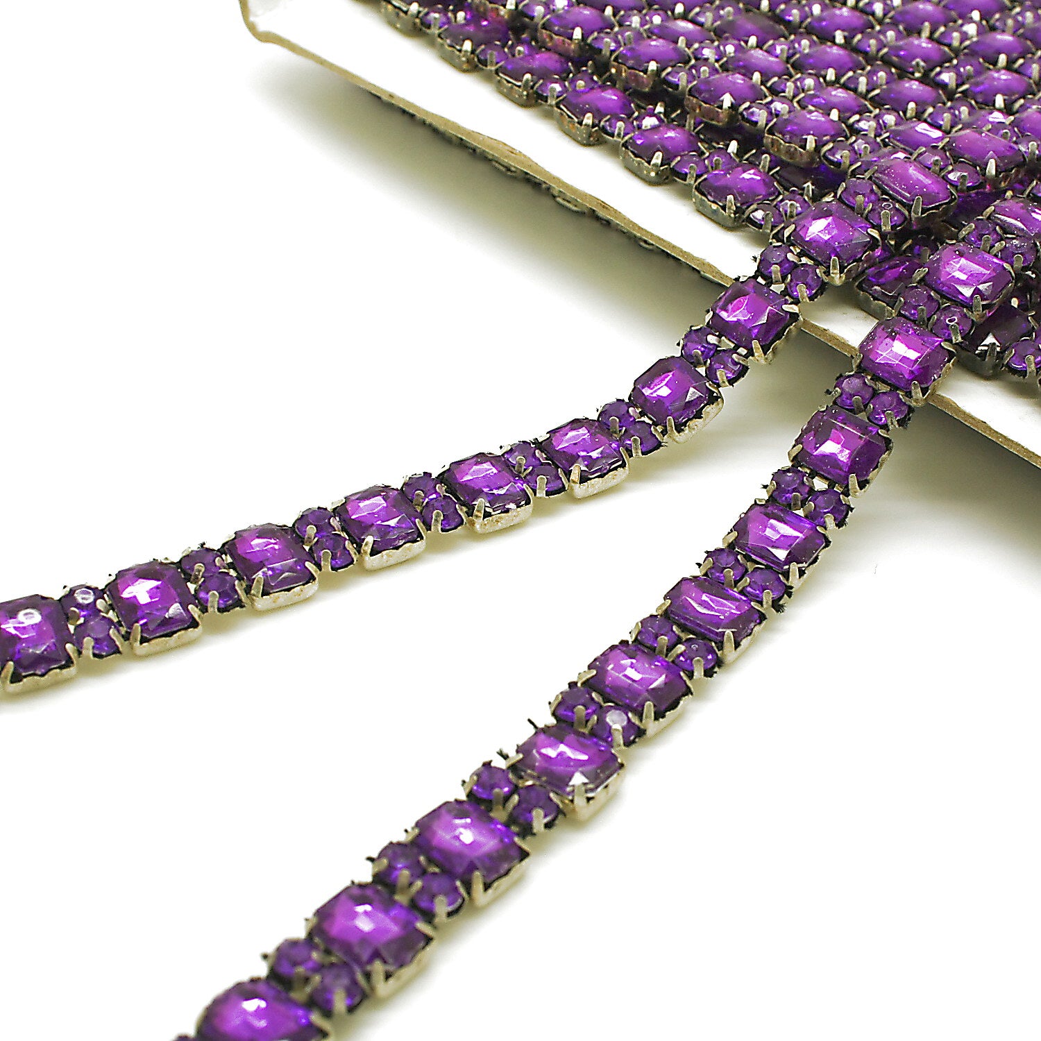 PURPLE RHINESTONE TRIM - sarahi.NYC