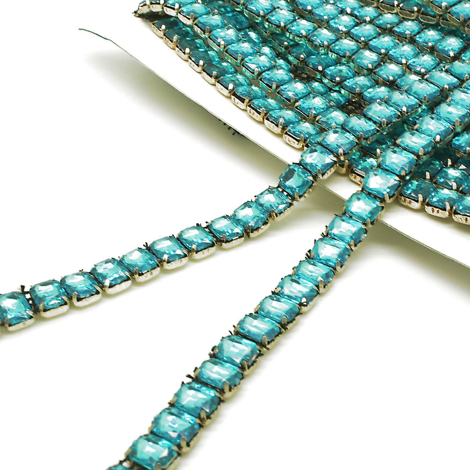 TURQUOISE RHINESTONE TRIM - sarahi.NYC