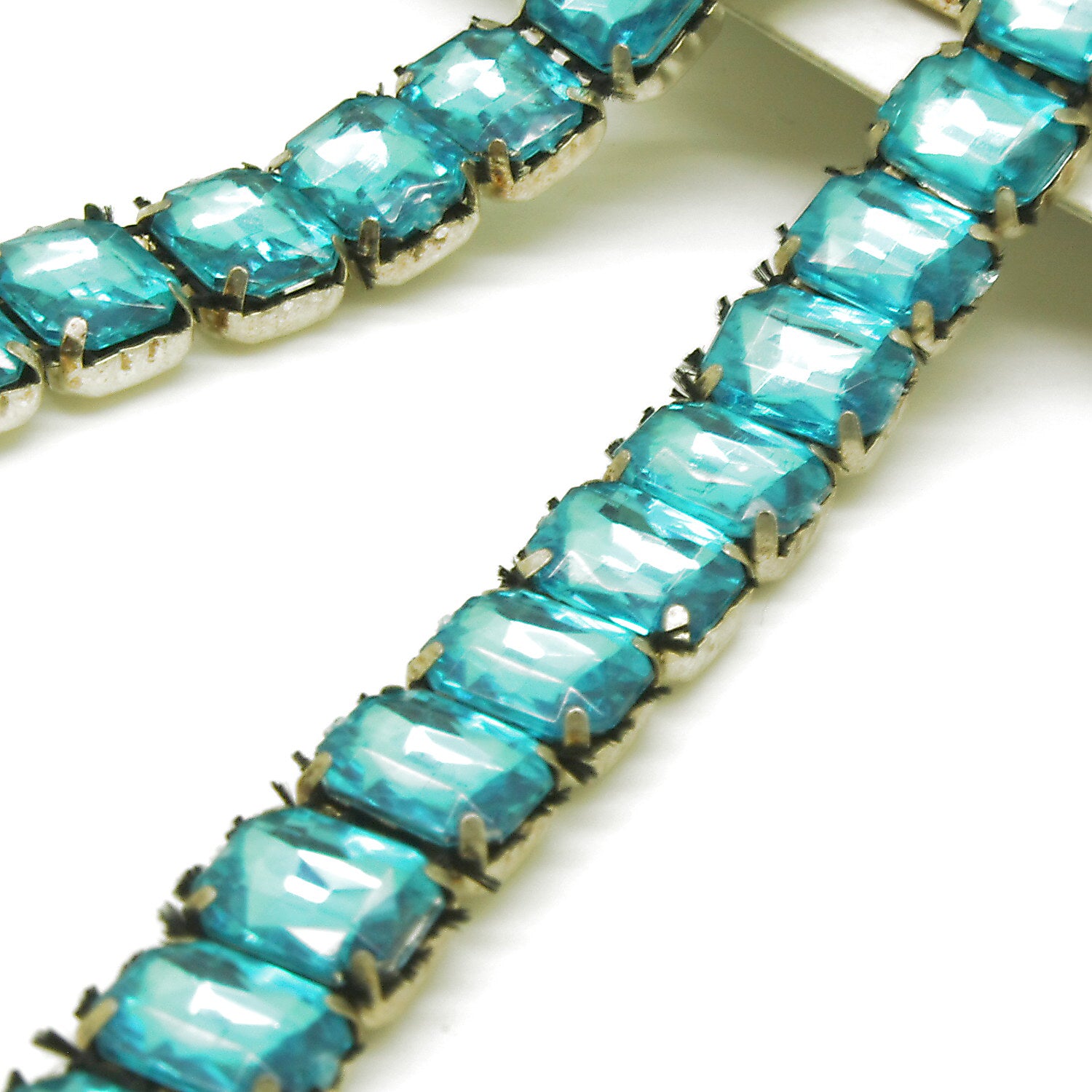 TURQUOISE RHINESTONE TRIM - sarahi.NYC