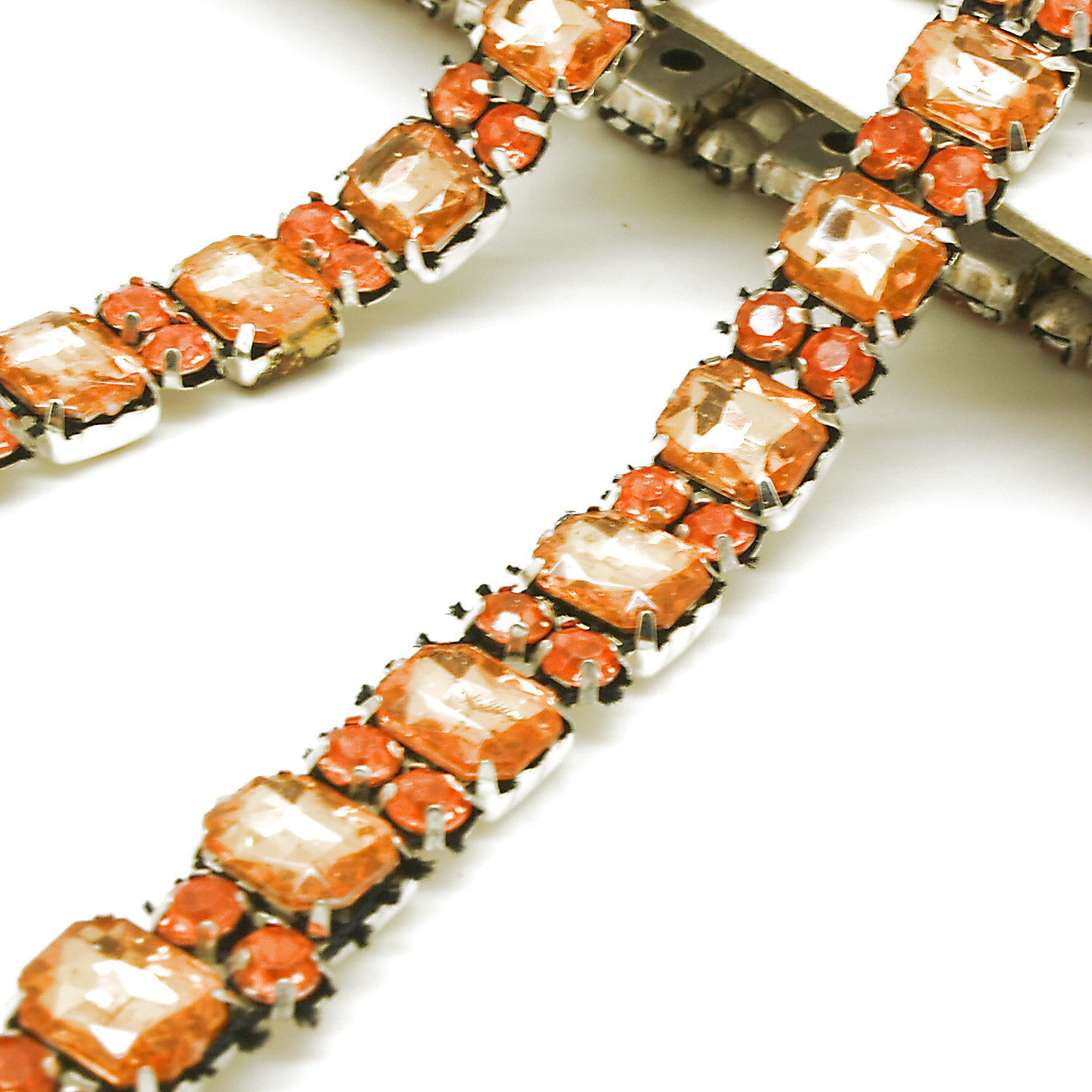 ORANGE RHINESTONE TRIM - sarahi.NYC