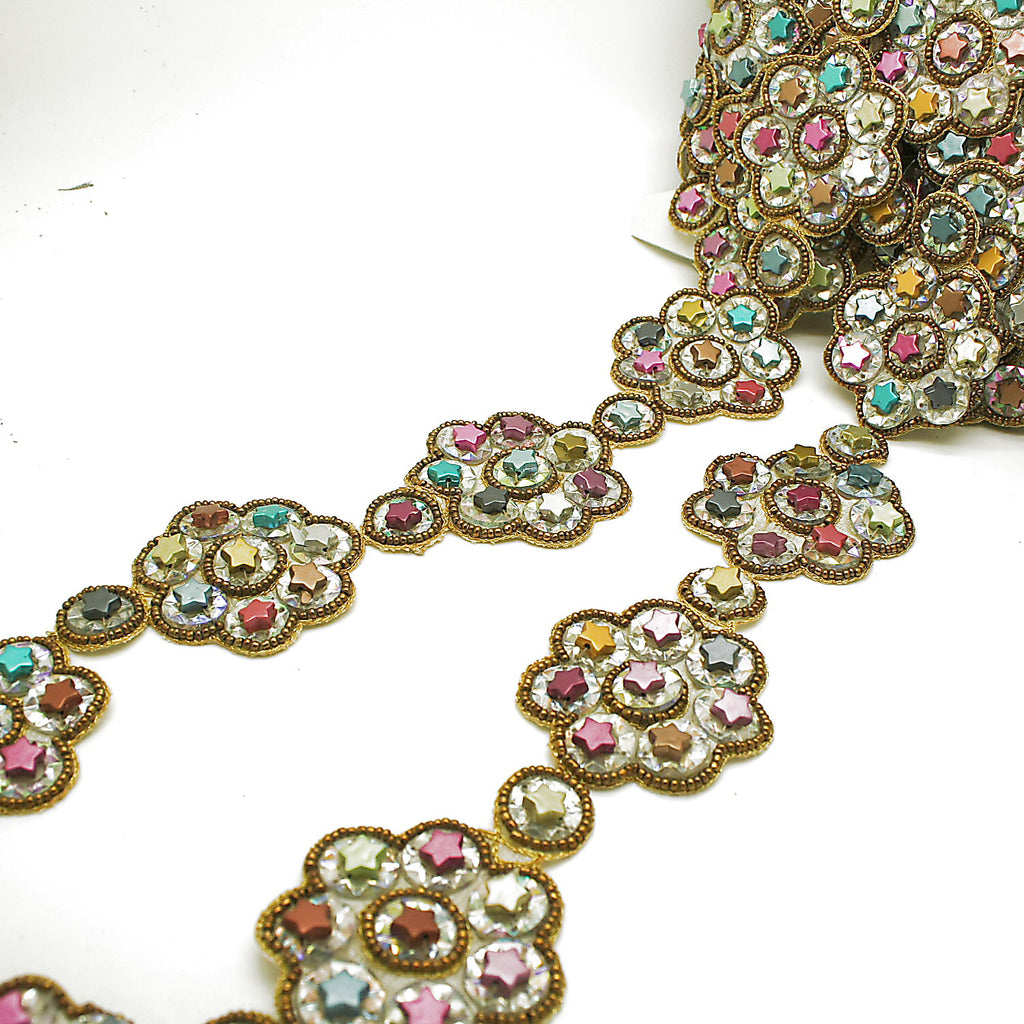 MULTICOLOR FLOWER TRIM - sarahi.NYC
