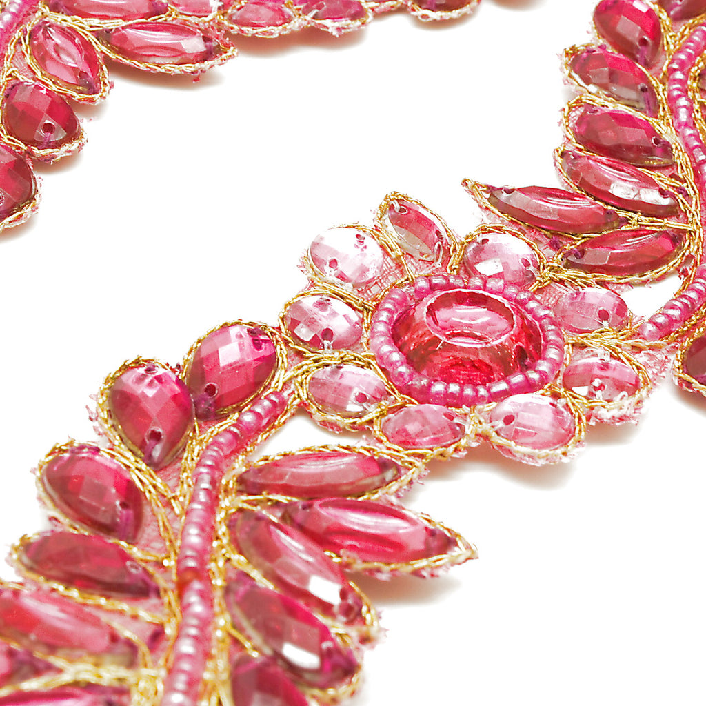 PINK TURQUOISE  RHINESTONE TRIM - sarahi.NYC