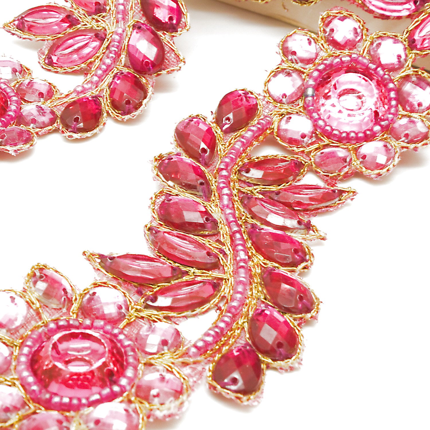 PINK TURQUOISE  RHINESTONE TRIM - sarahi.NYC