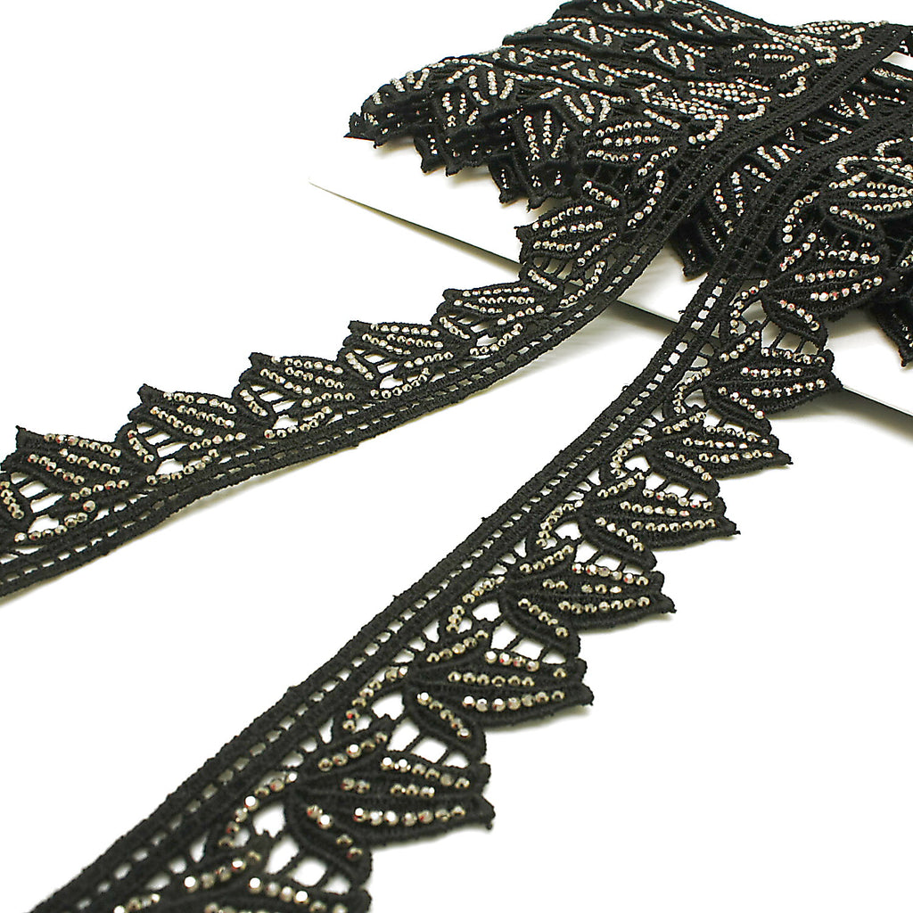 BLACK GUNMETAL STONE TRIM - sarahi.NYC