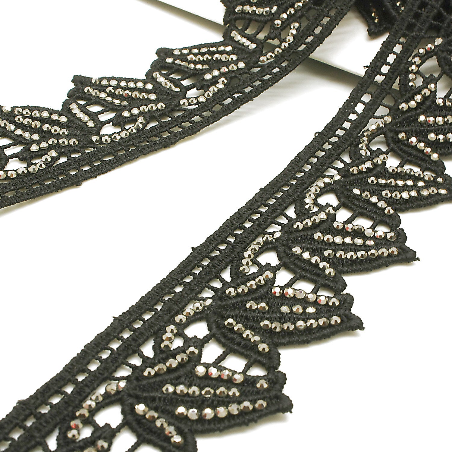 BLACK GUNMETAL STONE TRIM - sarahi.NYC