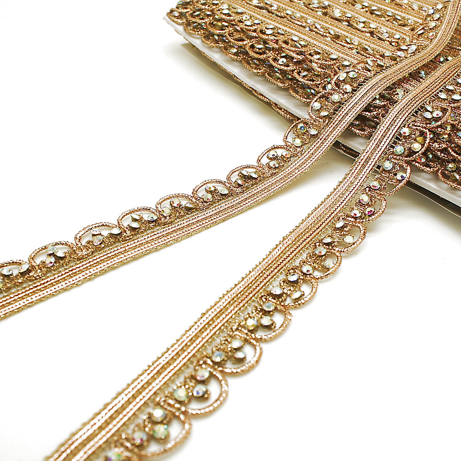 GOLD IRIDESCENT STONE TRIM - sarahi.NYC