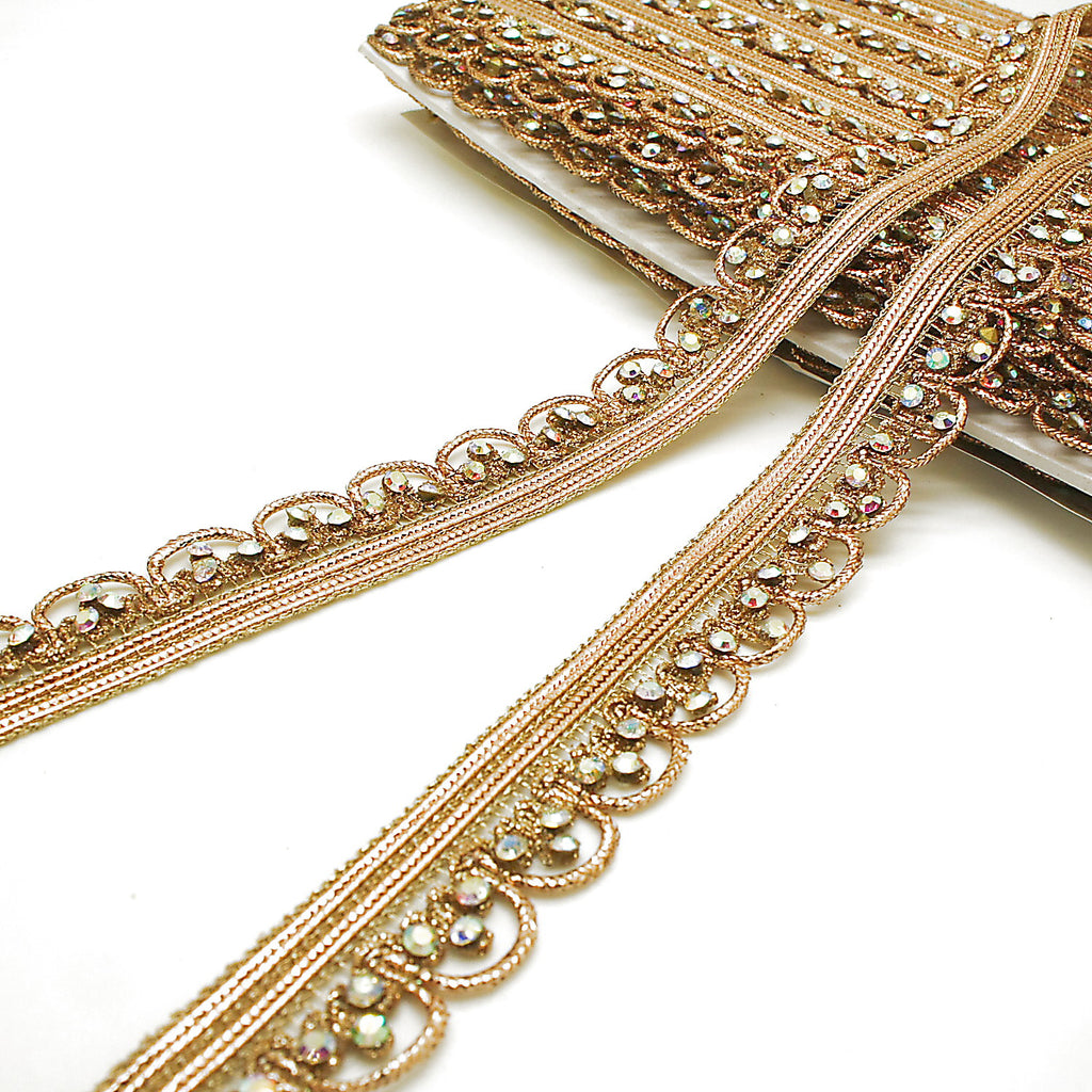 GOLD IRIDESCENT STONE TRIM - sarahi.NYC