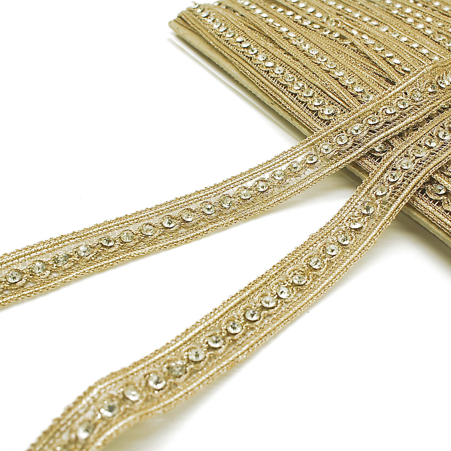 LIGHT GOLD SILVER STONE TRIM - sarahi.NYC
