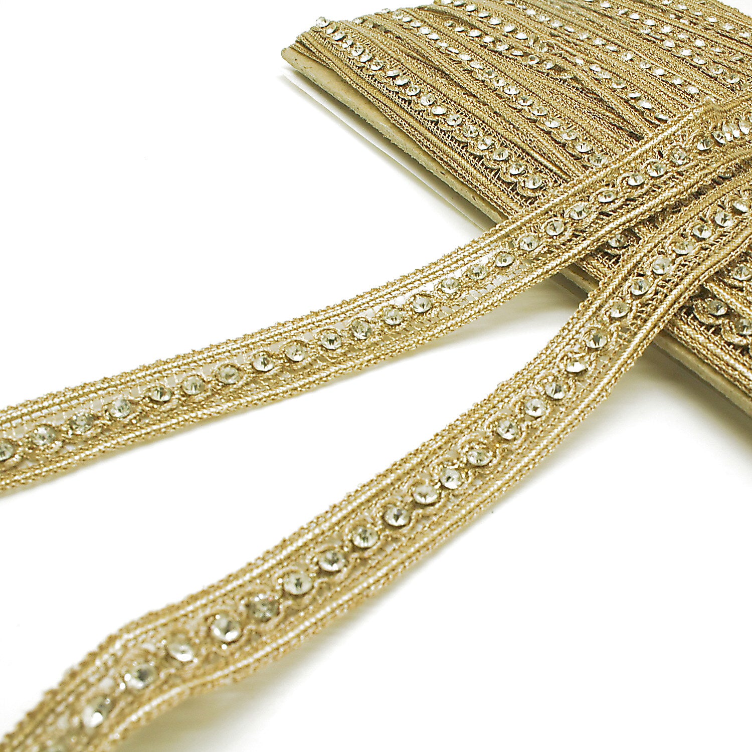LIGHT GOLD SILVER STONE TRIM - sarahi.NYC