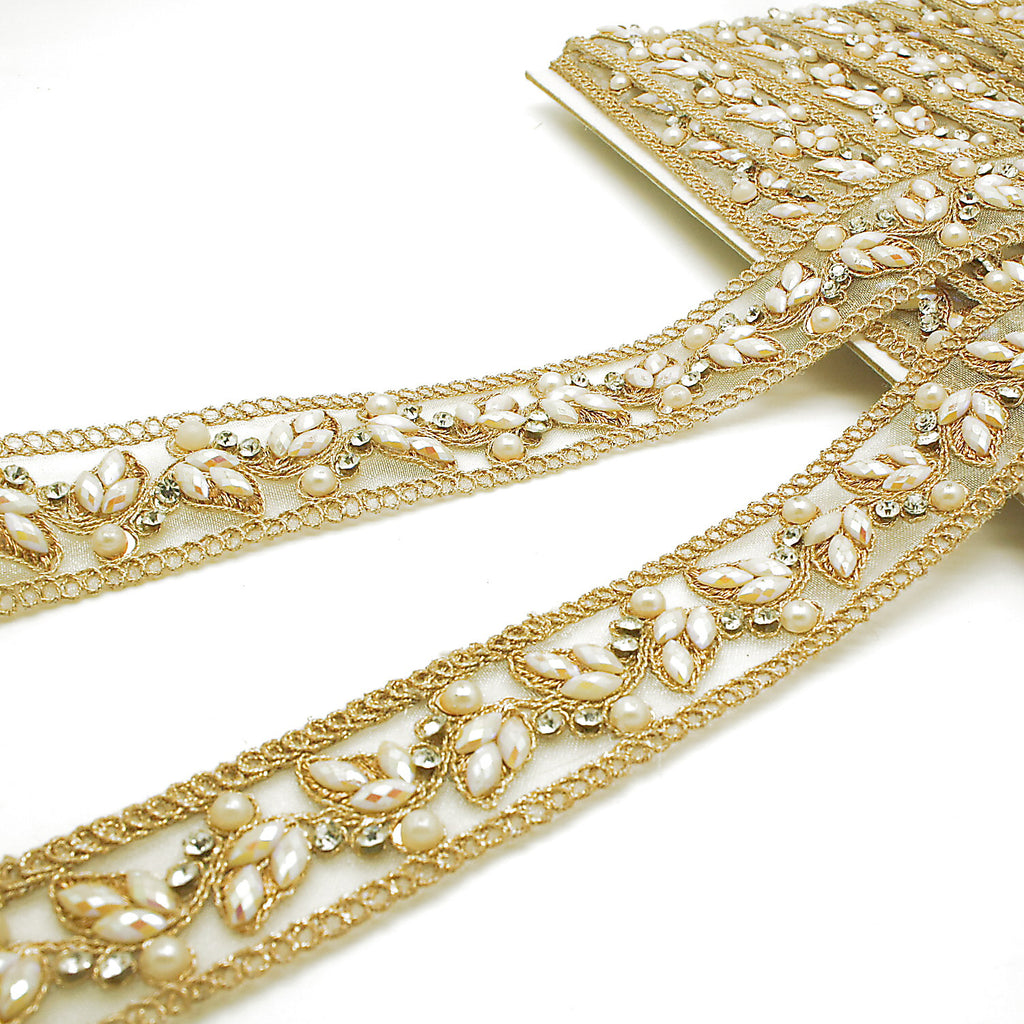 WHITE GOLD STONE TRIM - sarahi.NYC
