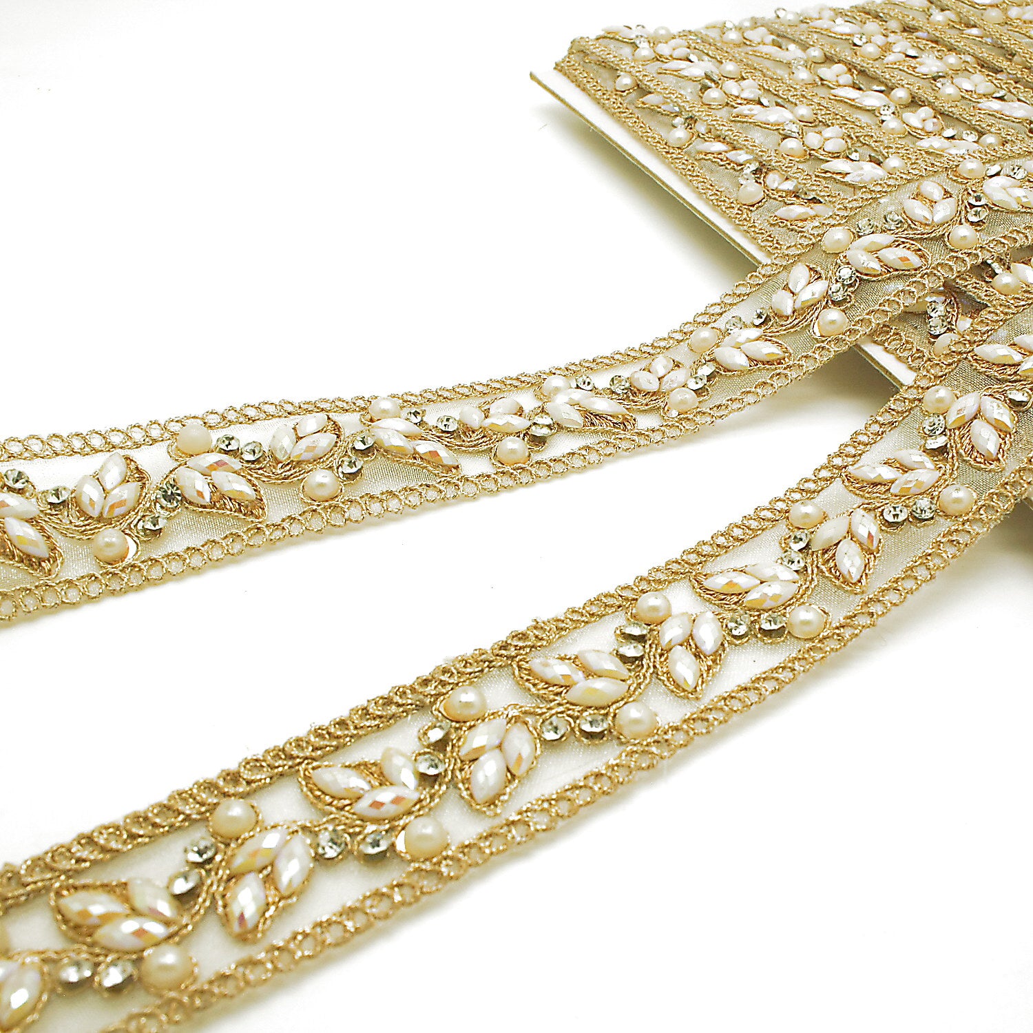 WHITE GOLD STONE TRIM - sarahi.NYC