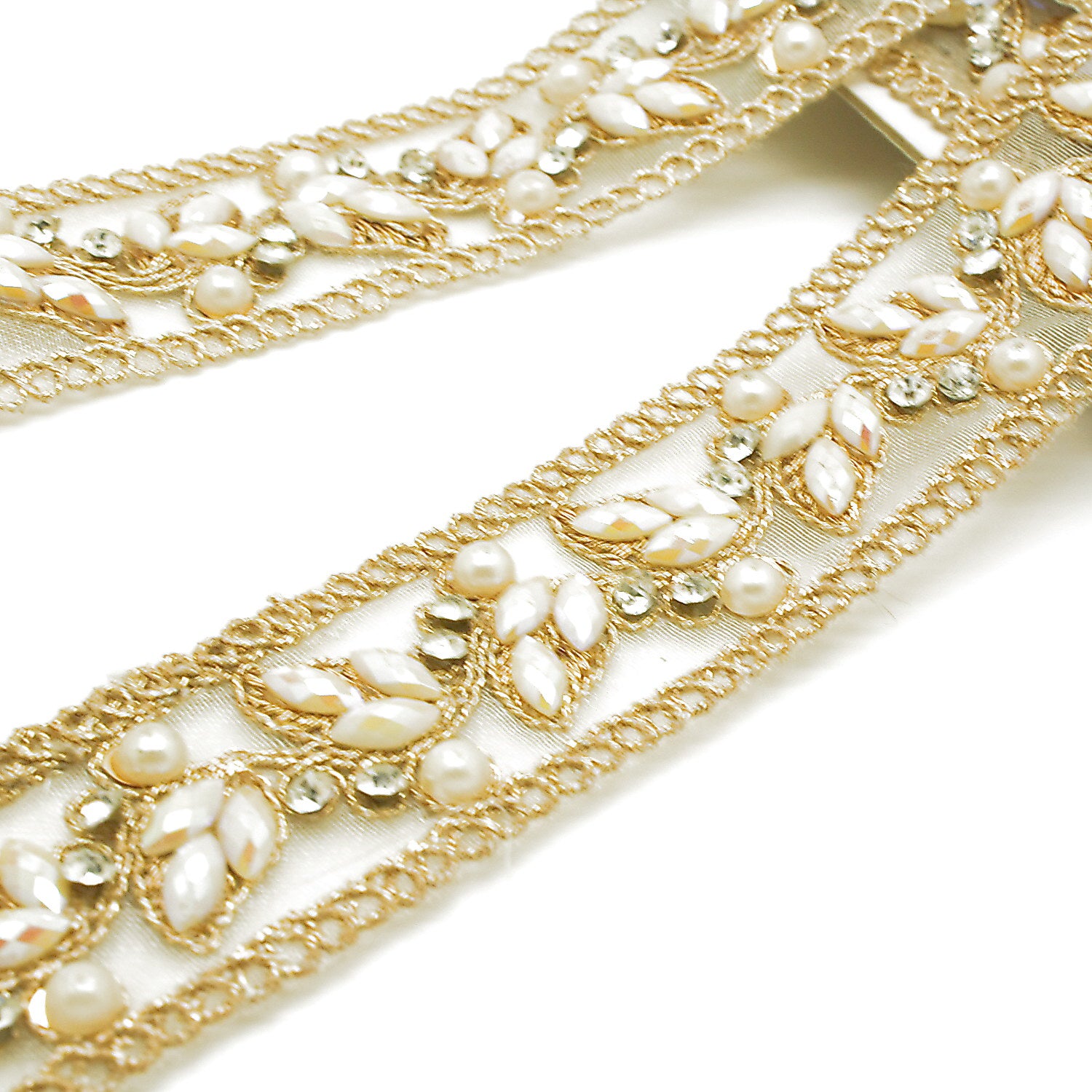 WHITE GOLD STONE TRIM - sarahi.NYC
