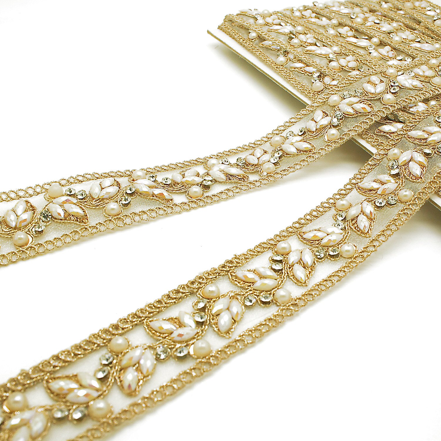 WHITE GOLD STONE TRIM - sarahi.NYC
