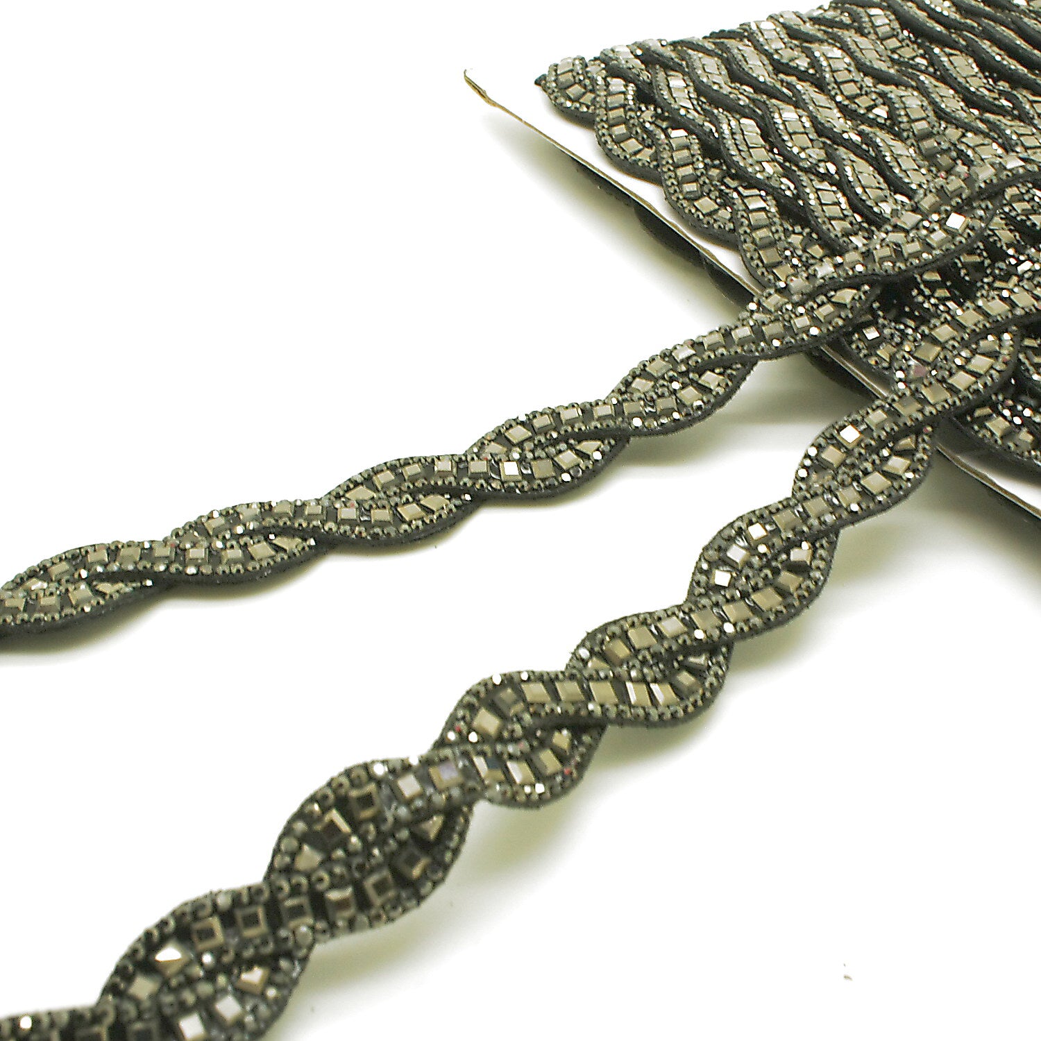 GUNMETAL STONE SWIRL TRIM - sarahi.NYC