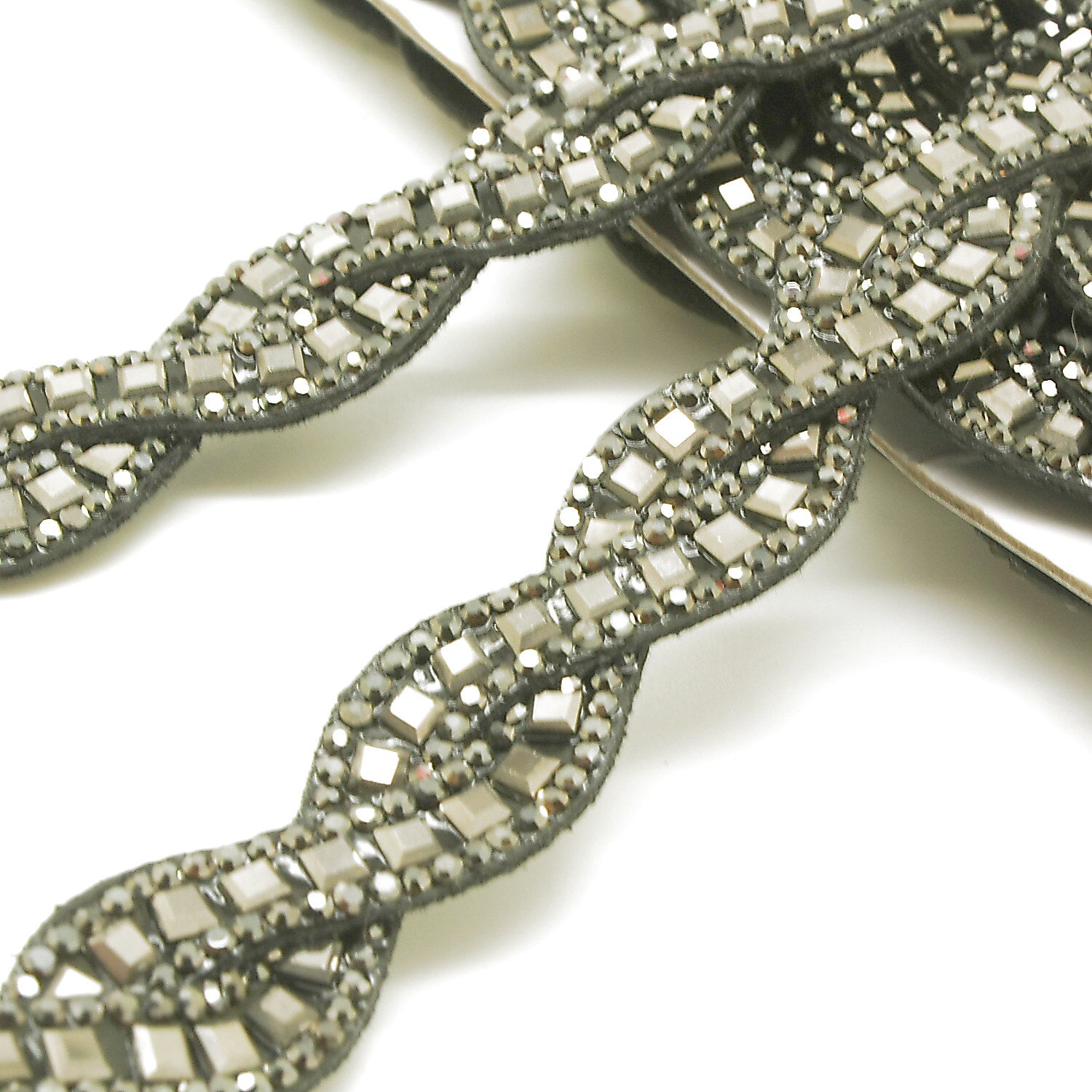 GUNMETAL STONE SWIRL TRIM - sarahi.NYC