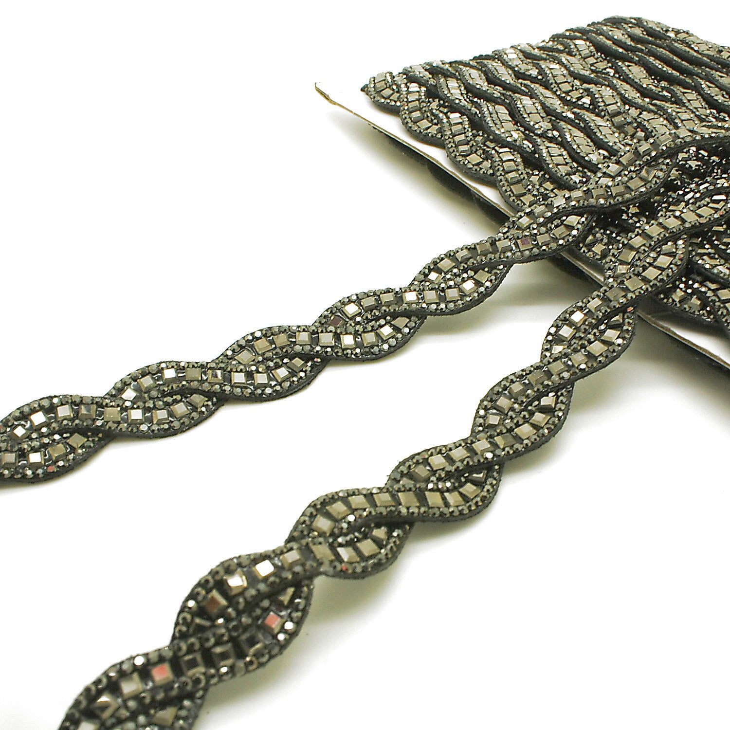GUNMETAL STONE SWIRL TRIM - sarahi.NYC