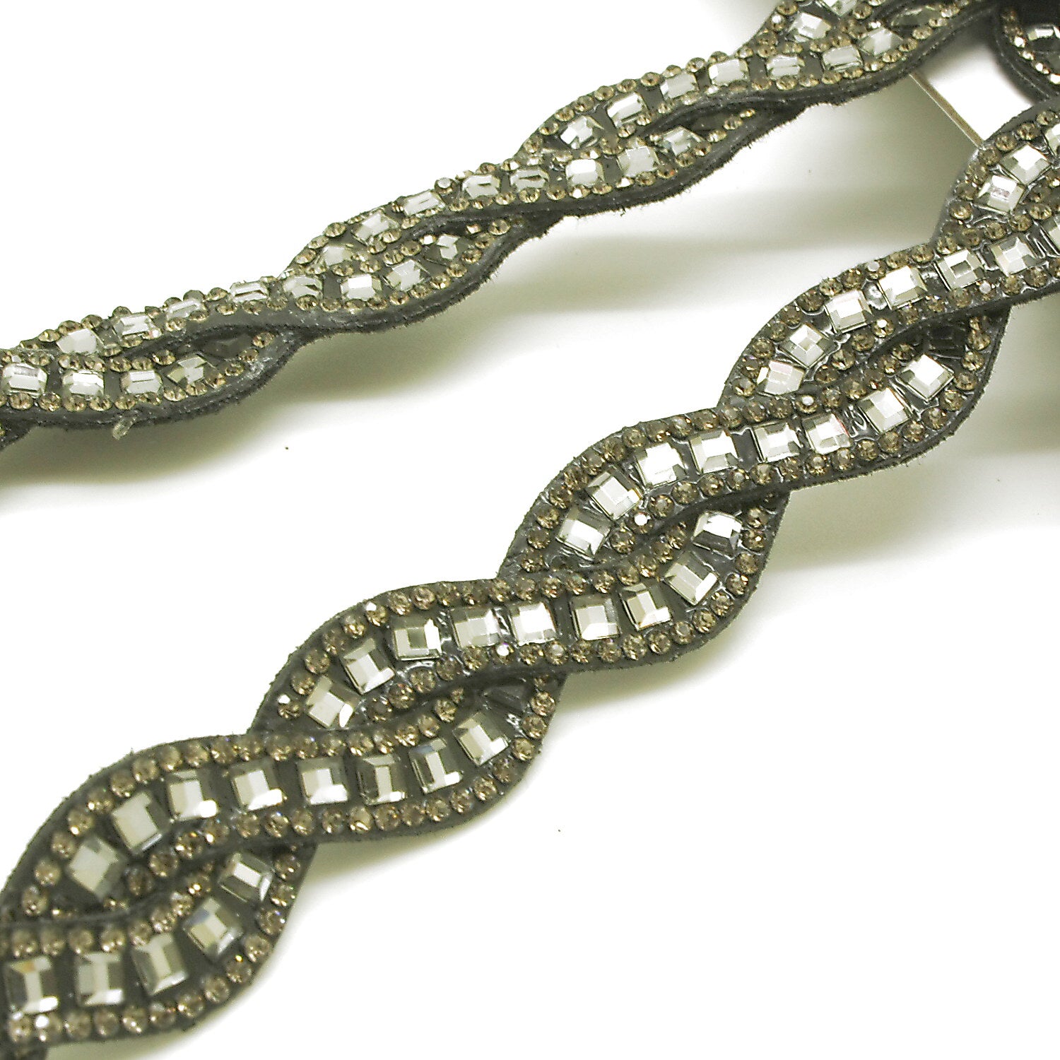 GRAY SILVER STONE SWIRL TRIM - sarahi.NYC