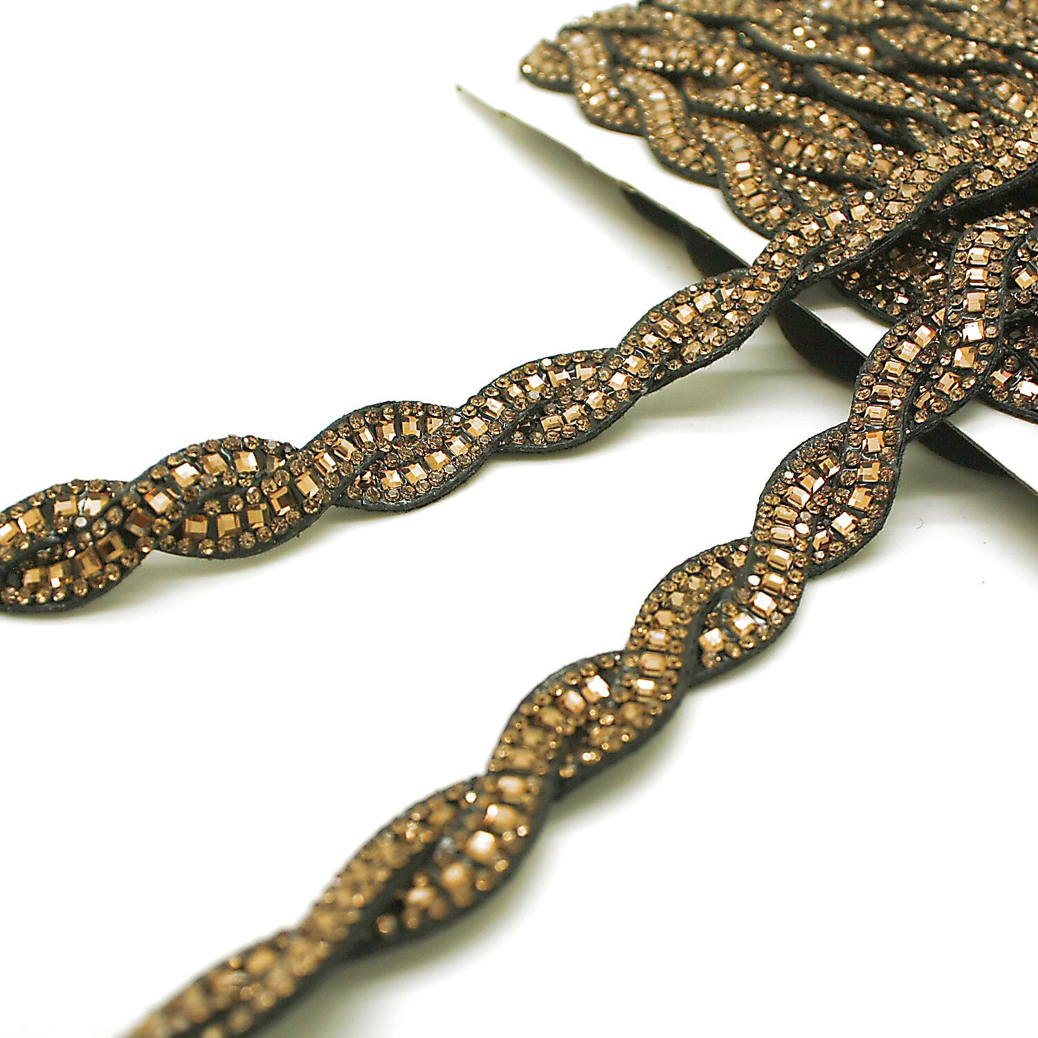 BRONZE RHINESTONE TRIM - sarahi.NYC