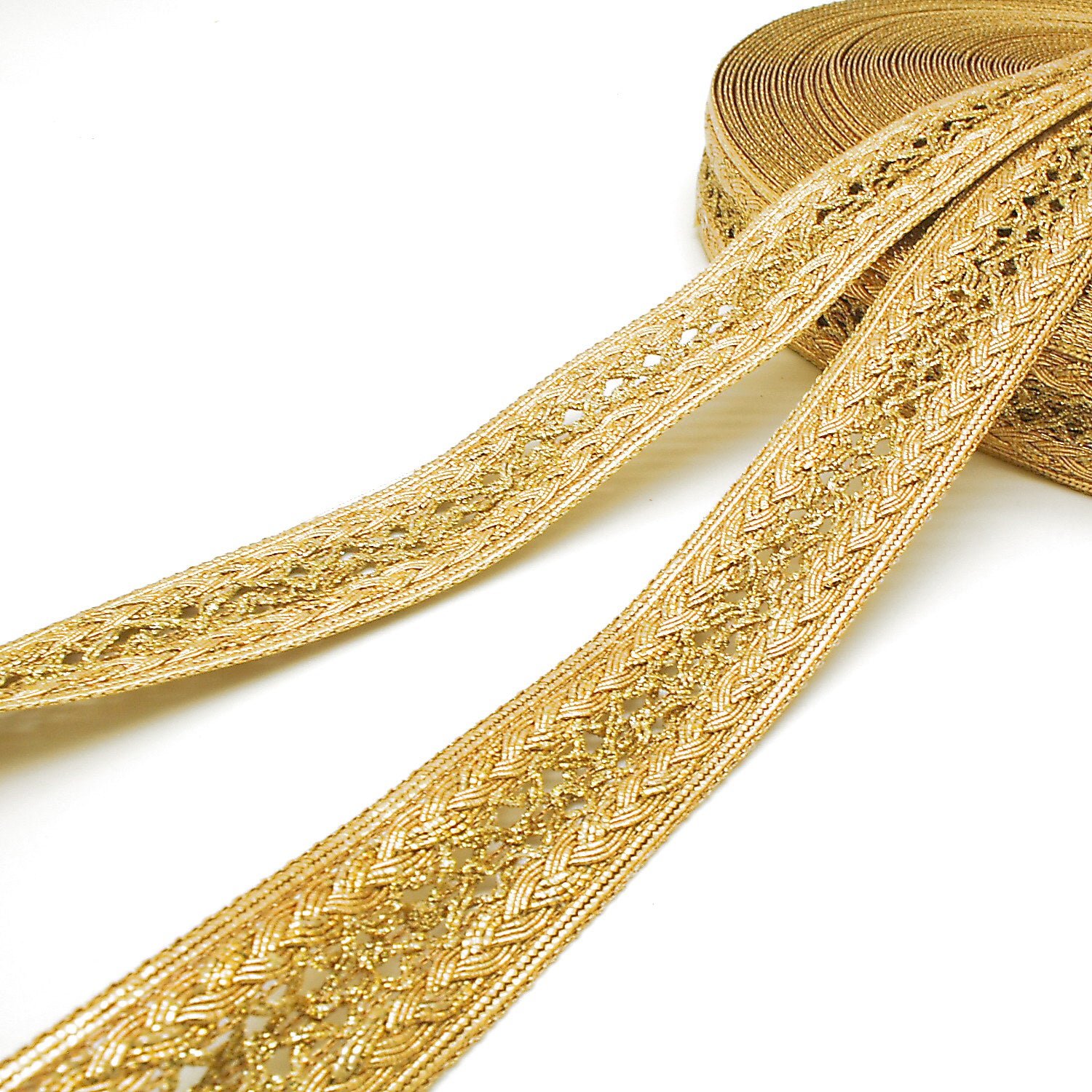 YELLOW GOLD BRAID TRIM - sarahi.NYC
