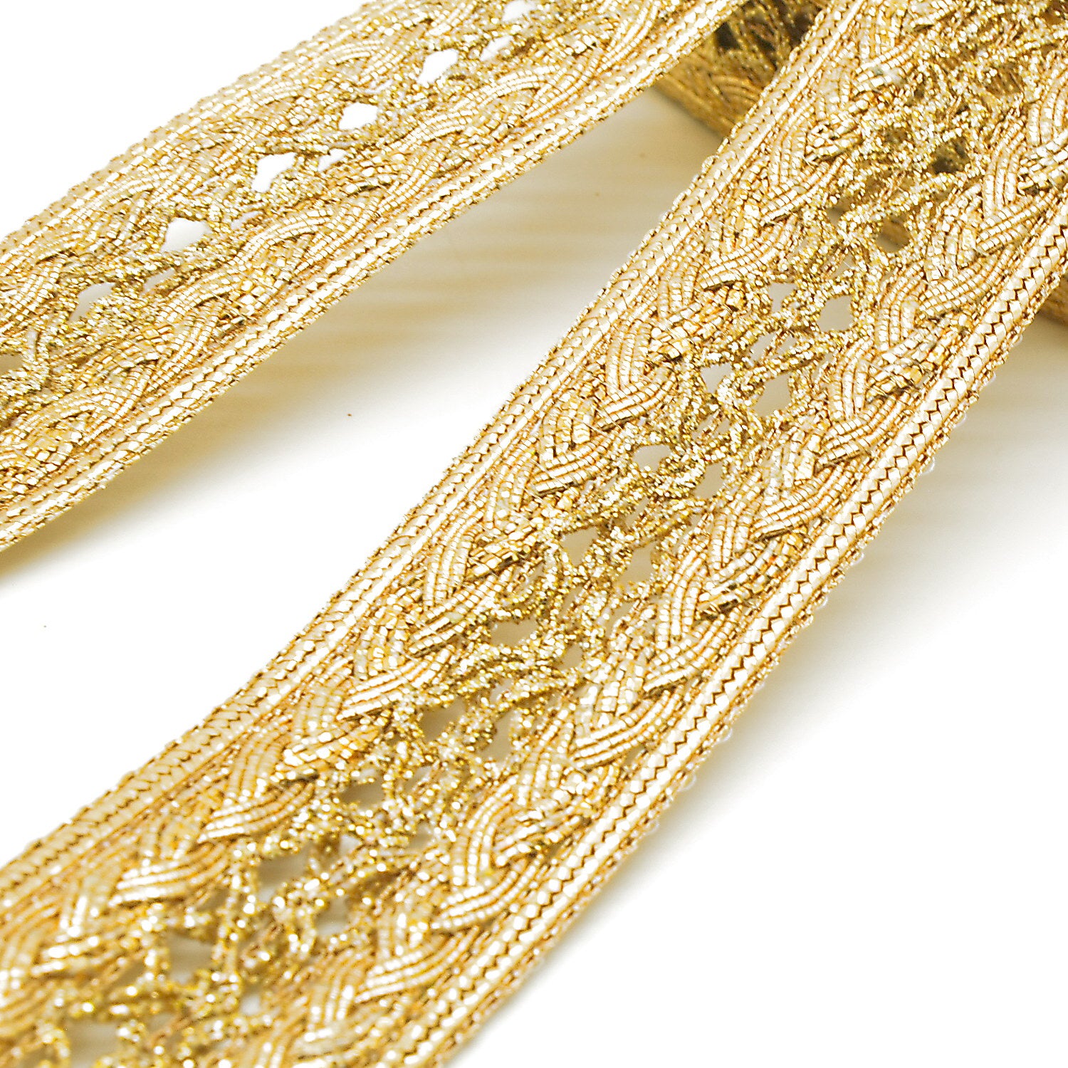 YELLOW GOLD BRAID TRIM - sarahi.NYC